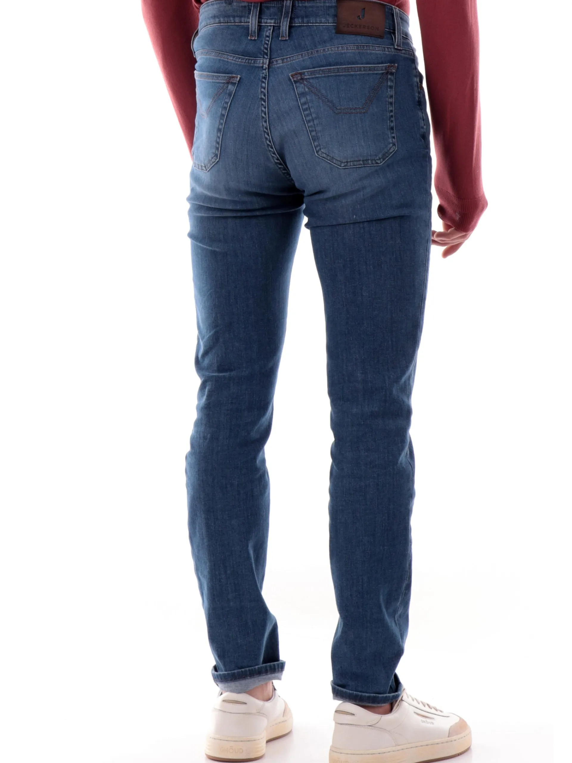 JECKERSON Jeans*Jeans John blu da uomo Slim con toppe UPPA077DENI037