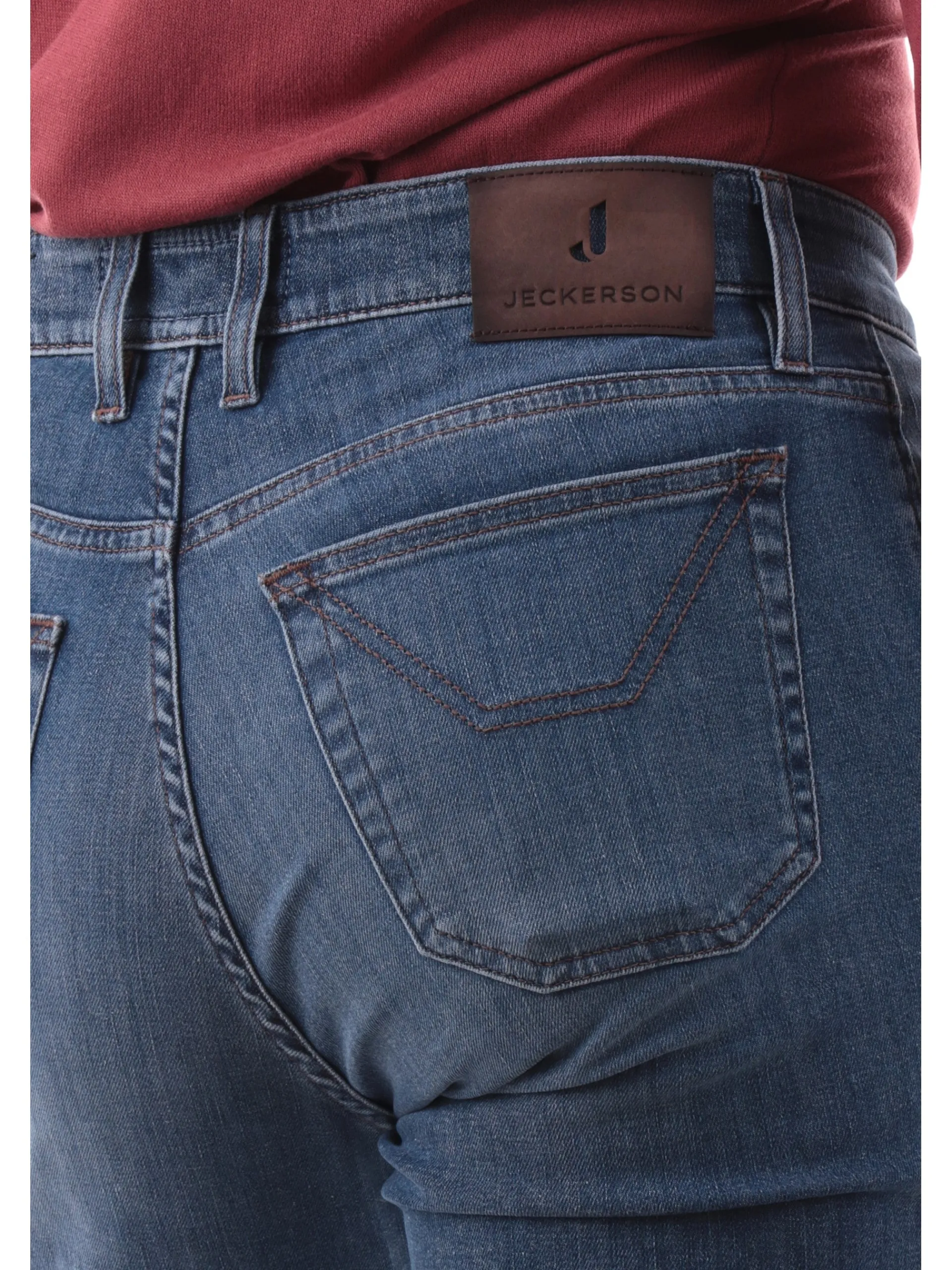 JECKERSON Jeans*Jeans John blu da uomo Slim con toppe UPPA077DENI037