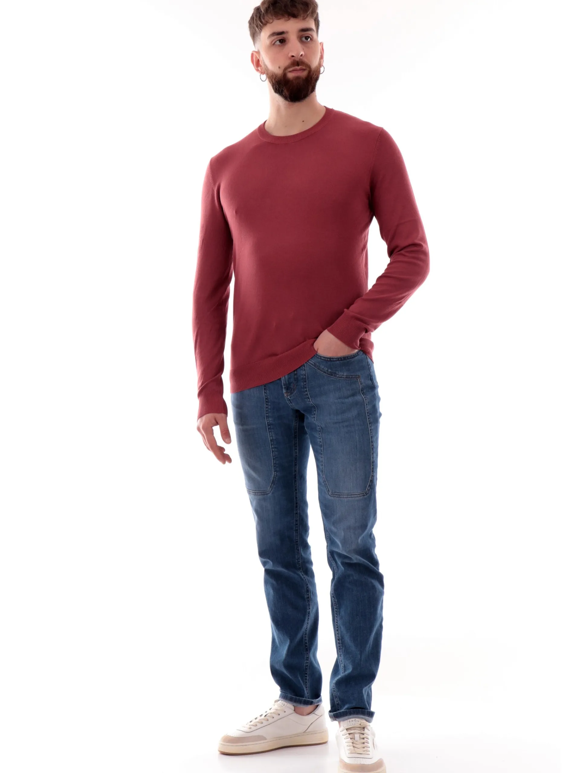 JECKERSON Jeans*Jeans John blu da uomo Slim con toppe UPPA077DENI037