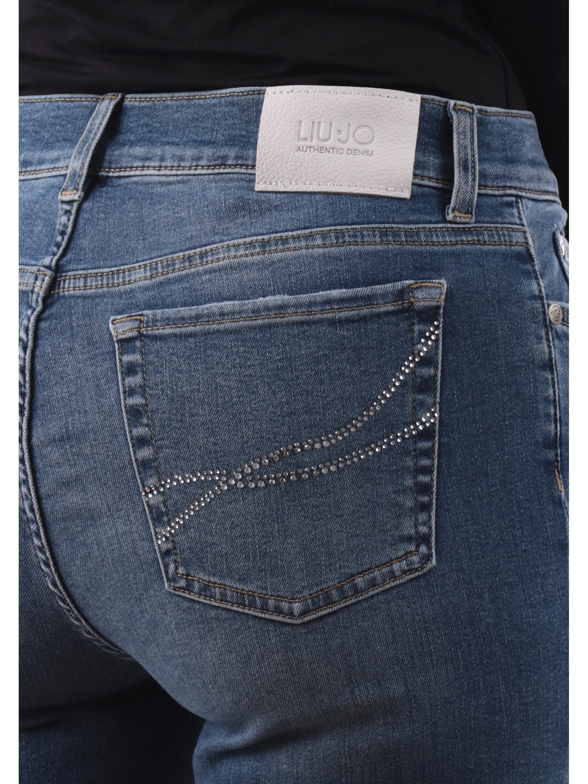 LIU JO MILANO Jeans*Jeans Liu Jo a zampa da donna strass posteriori UA5061DS615