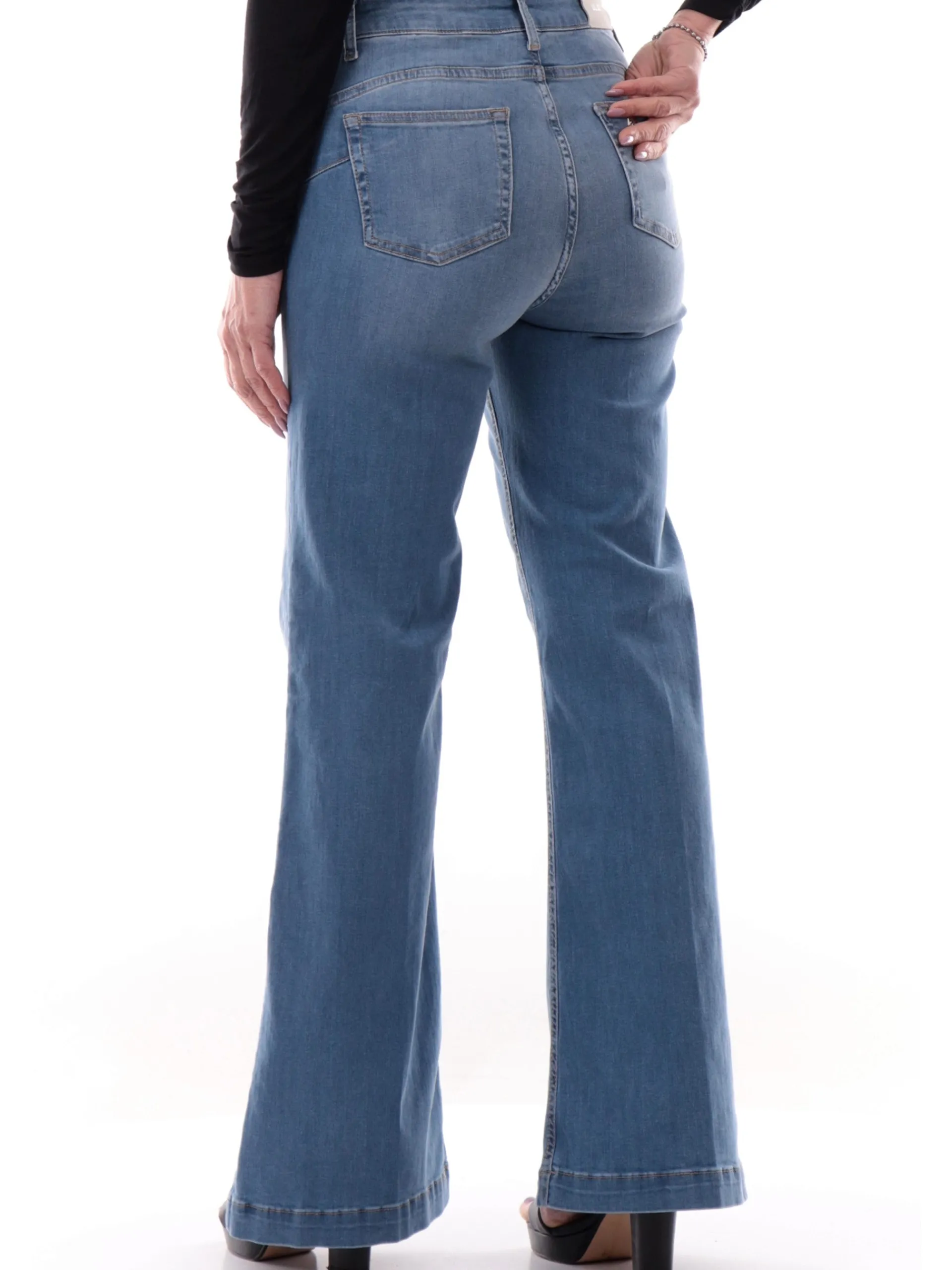LIU JO MILANO Jeans*Jeans Liu Jo Flare da donna con bottoni gioiello UA5111D4874