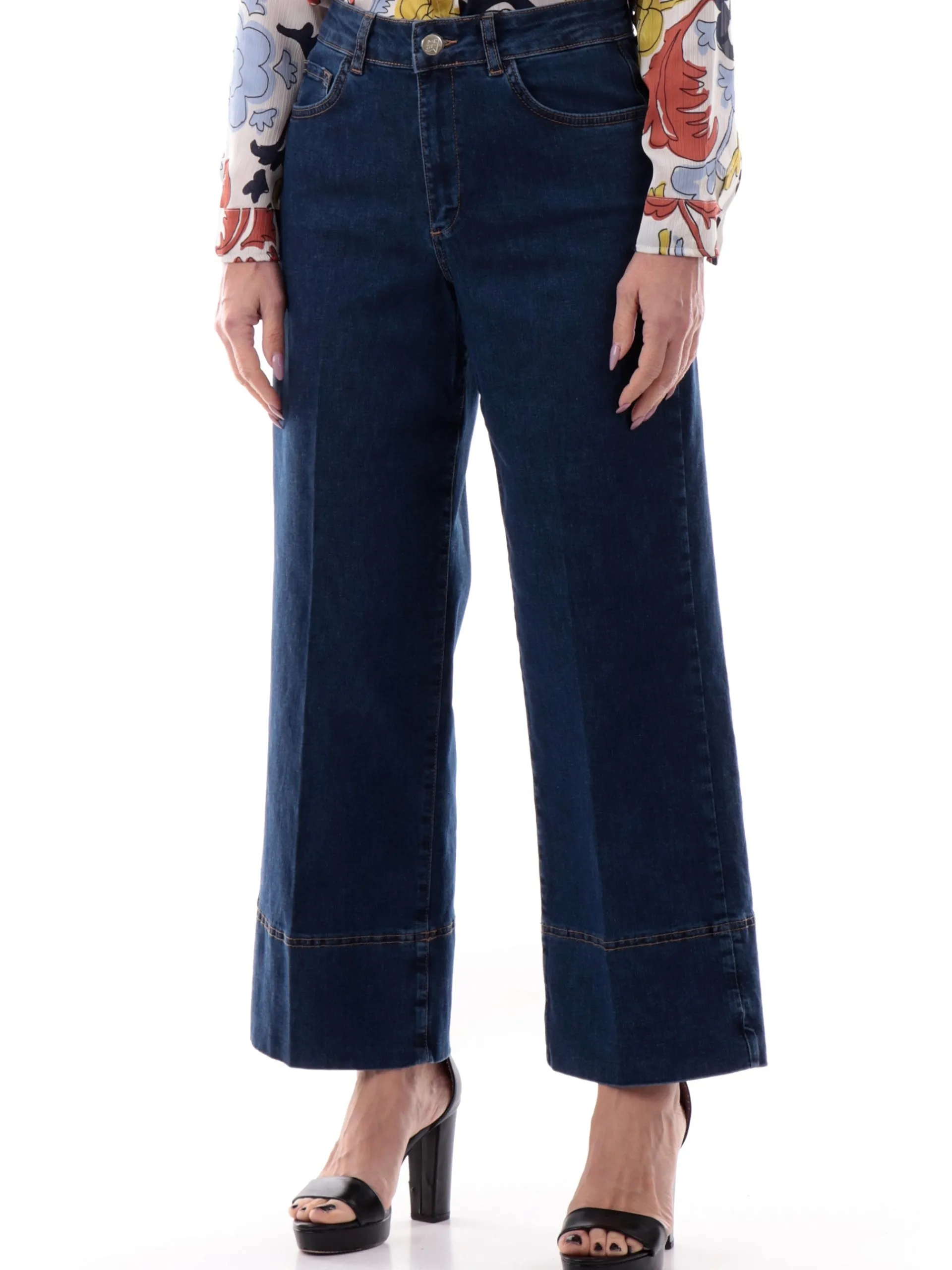 EMME MARELLA Jeans*Jeans palazzo da donna con risvolto KENTIA