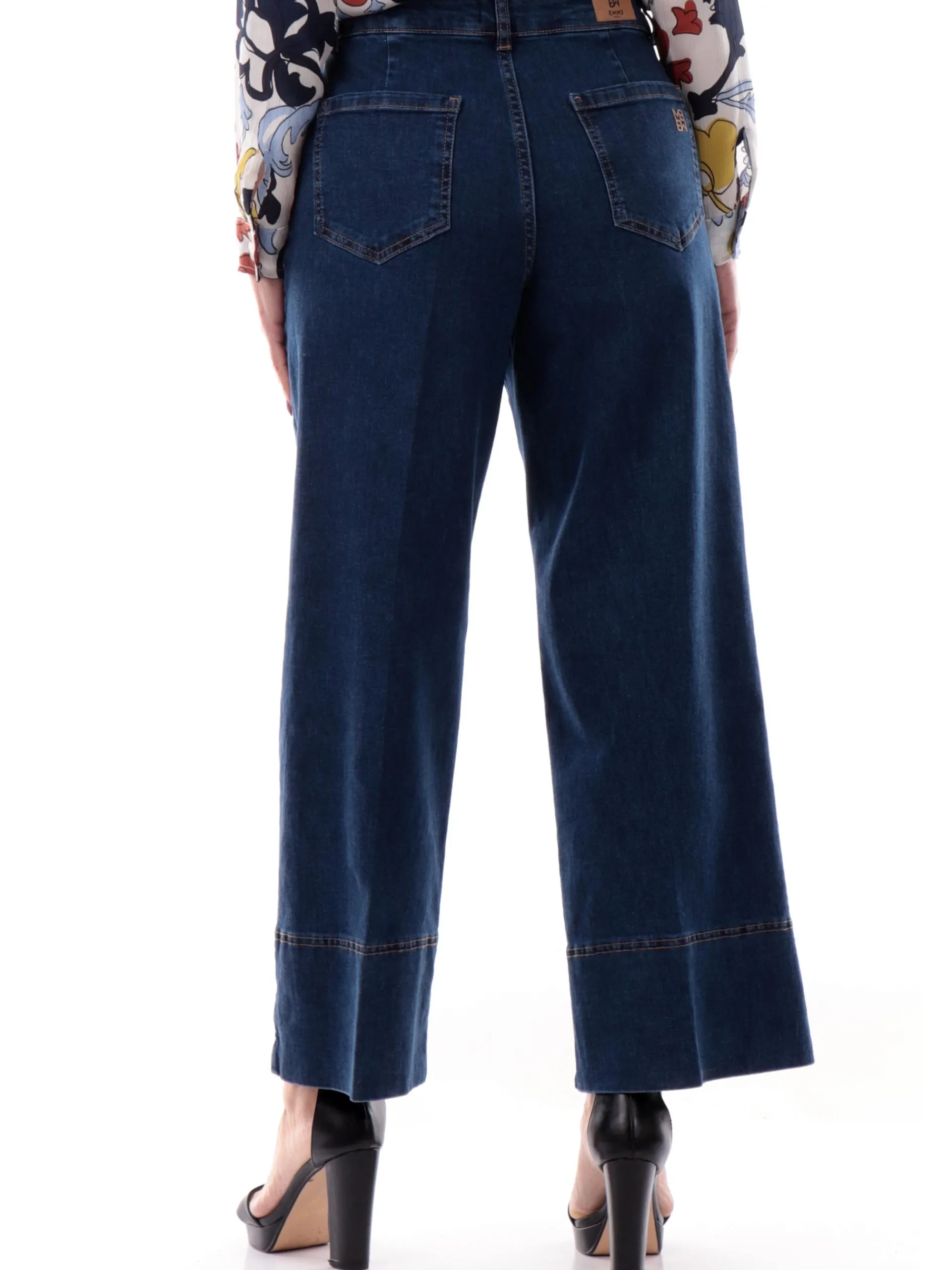 EMME MARELLA Jeans*Jeans palazzo da donna con risvolto KENTIA