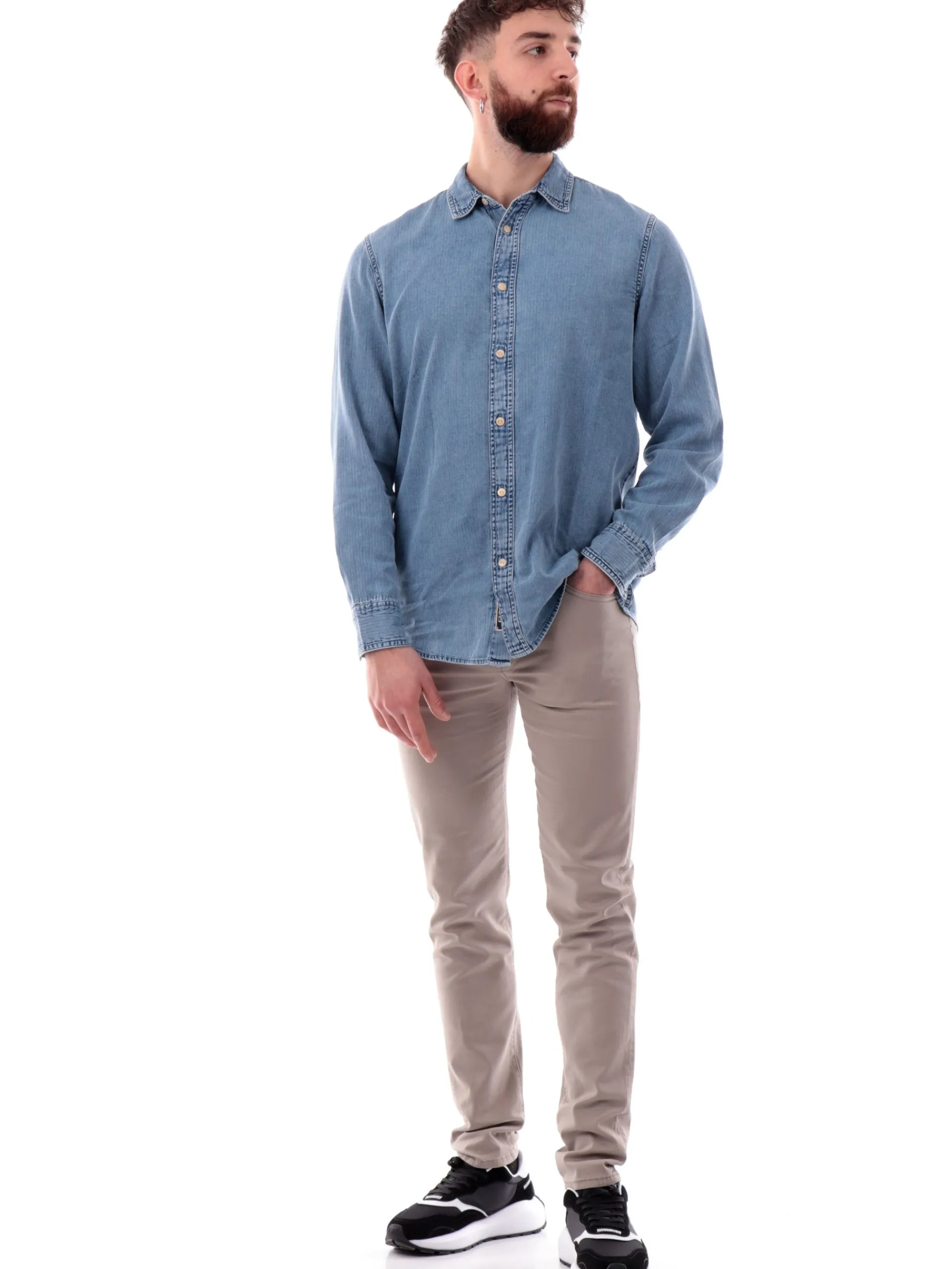 ROYROGERS Pantaloni*Jeans Roy Rogers grigi da uomo 517 Plain Drill RU089P0370127