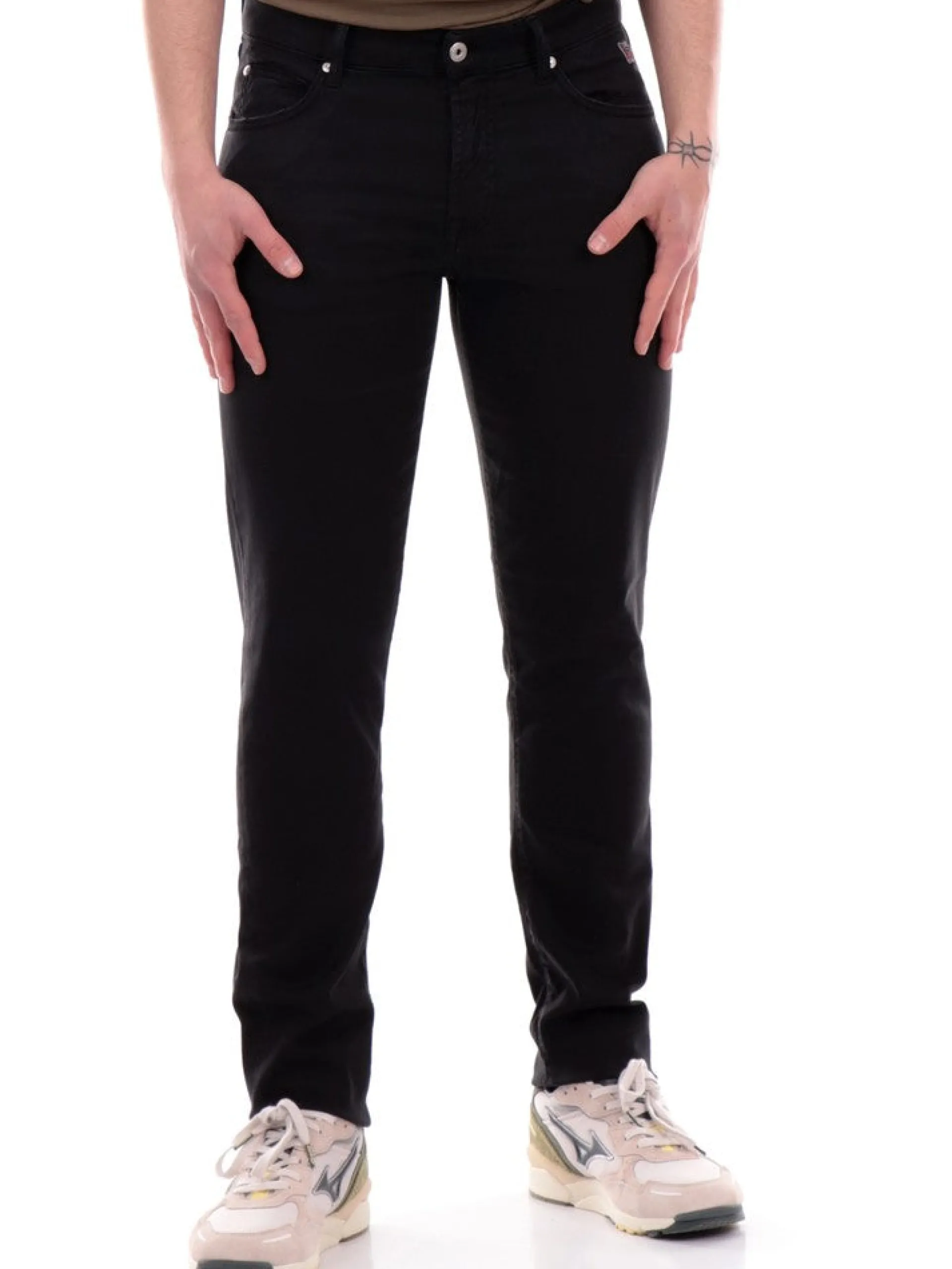 ROYROGERS Pantaloni*Jeans Roy Rogers neri da uomo 517 Plain Drill RU089P0370127