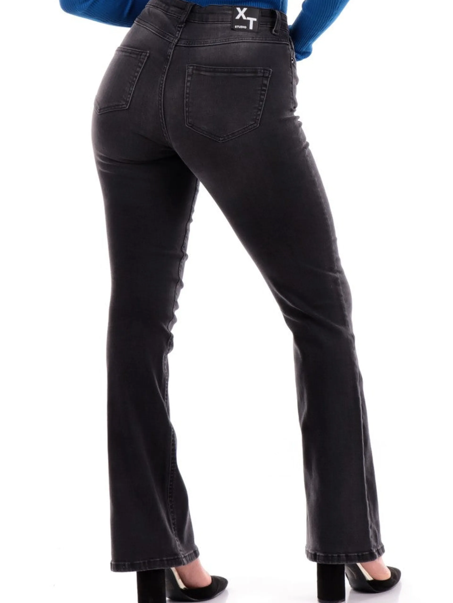 XT STUDIO Jeans*Jeans XT neri da donna a zampa Bootcut WVA001D40193