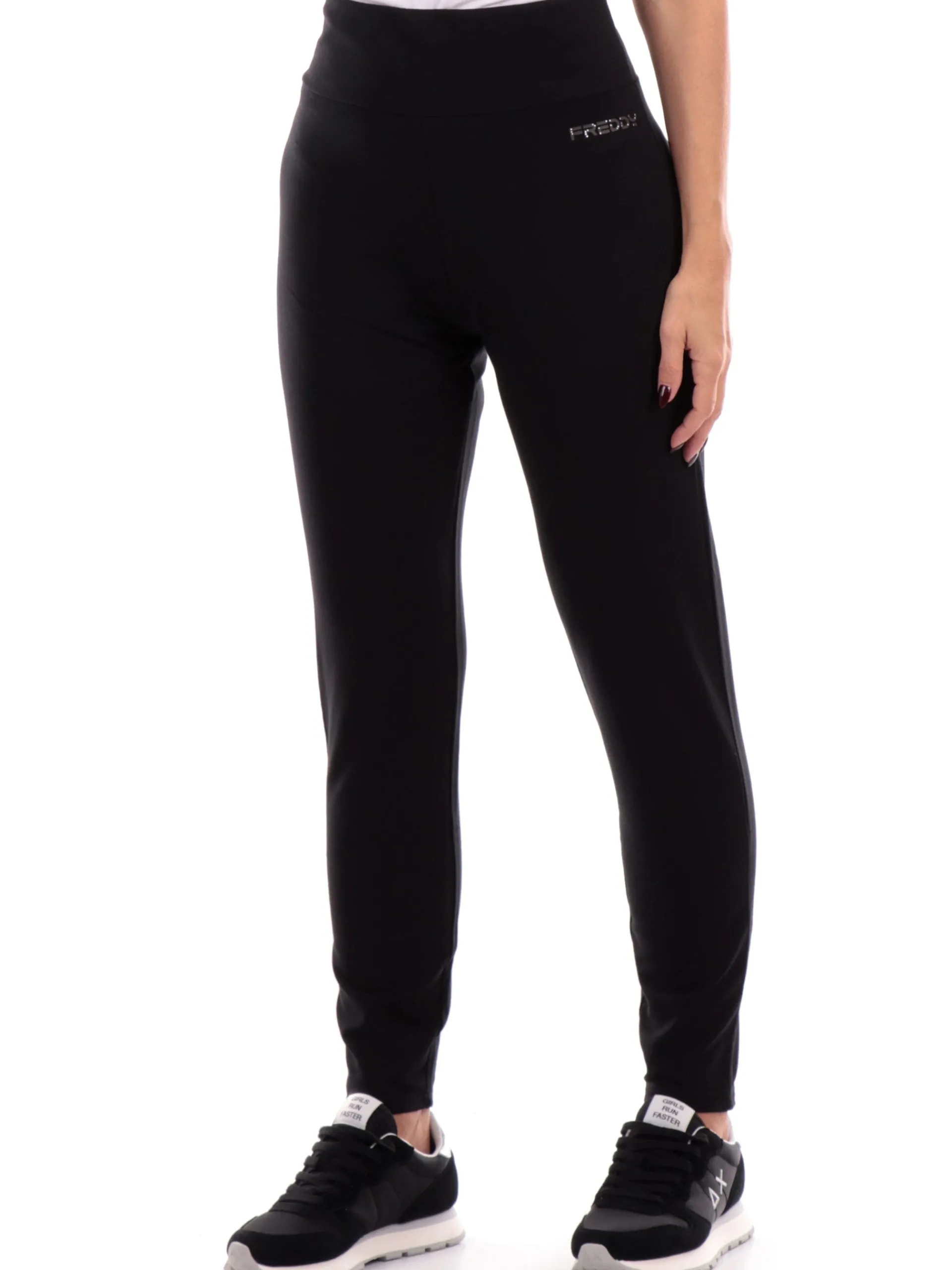 FREDDY Leggings*Leggings neri da donna logo con strass F4WCRP13