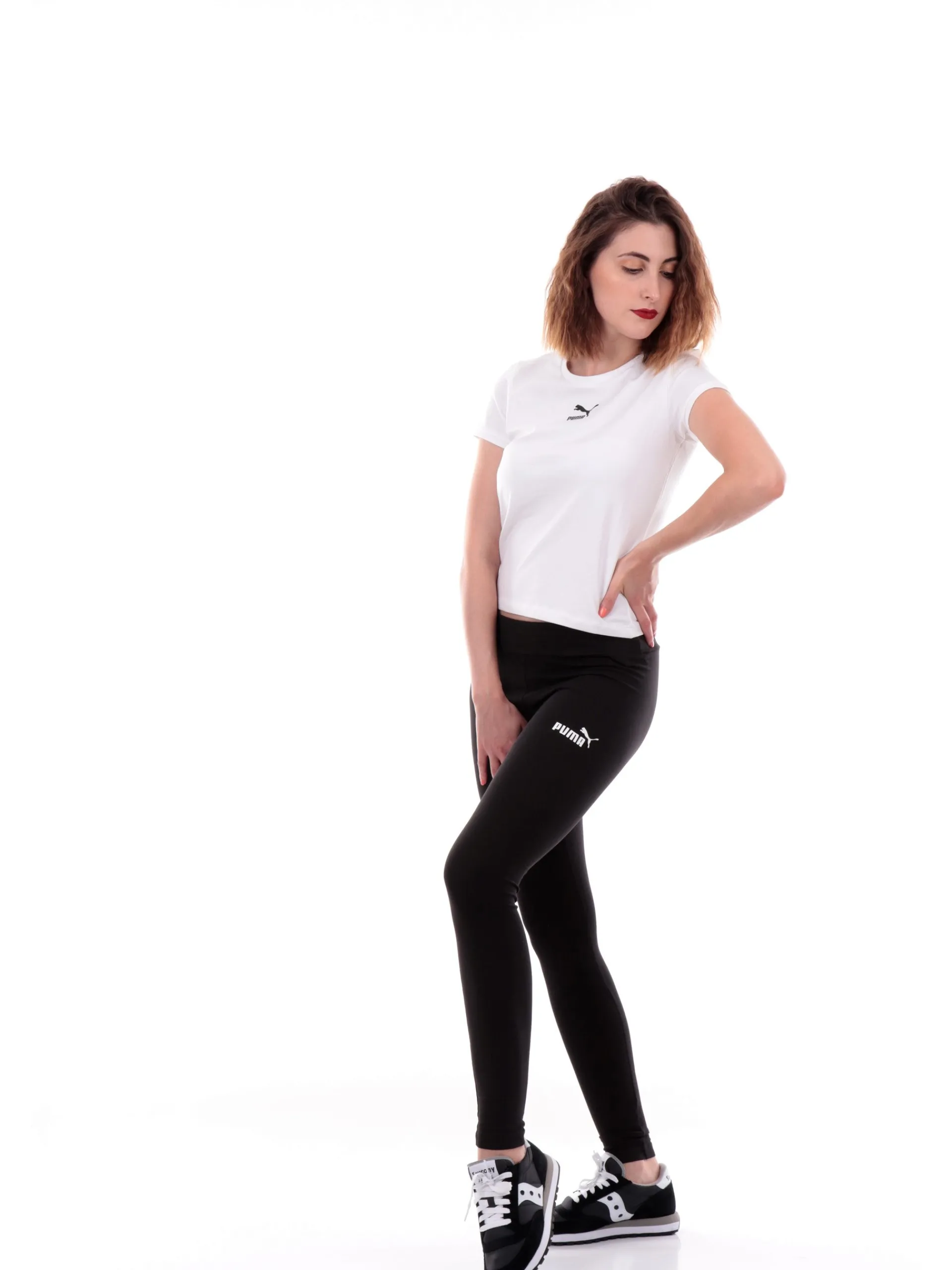 PUMA Leggings*Leggings da donna nero con logo