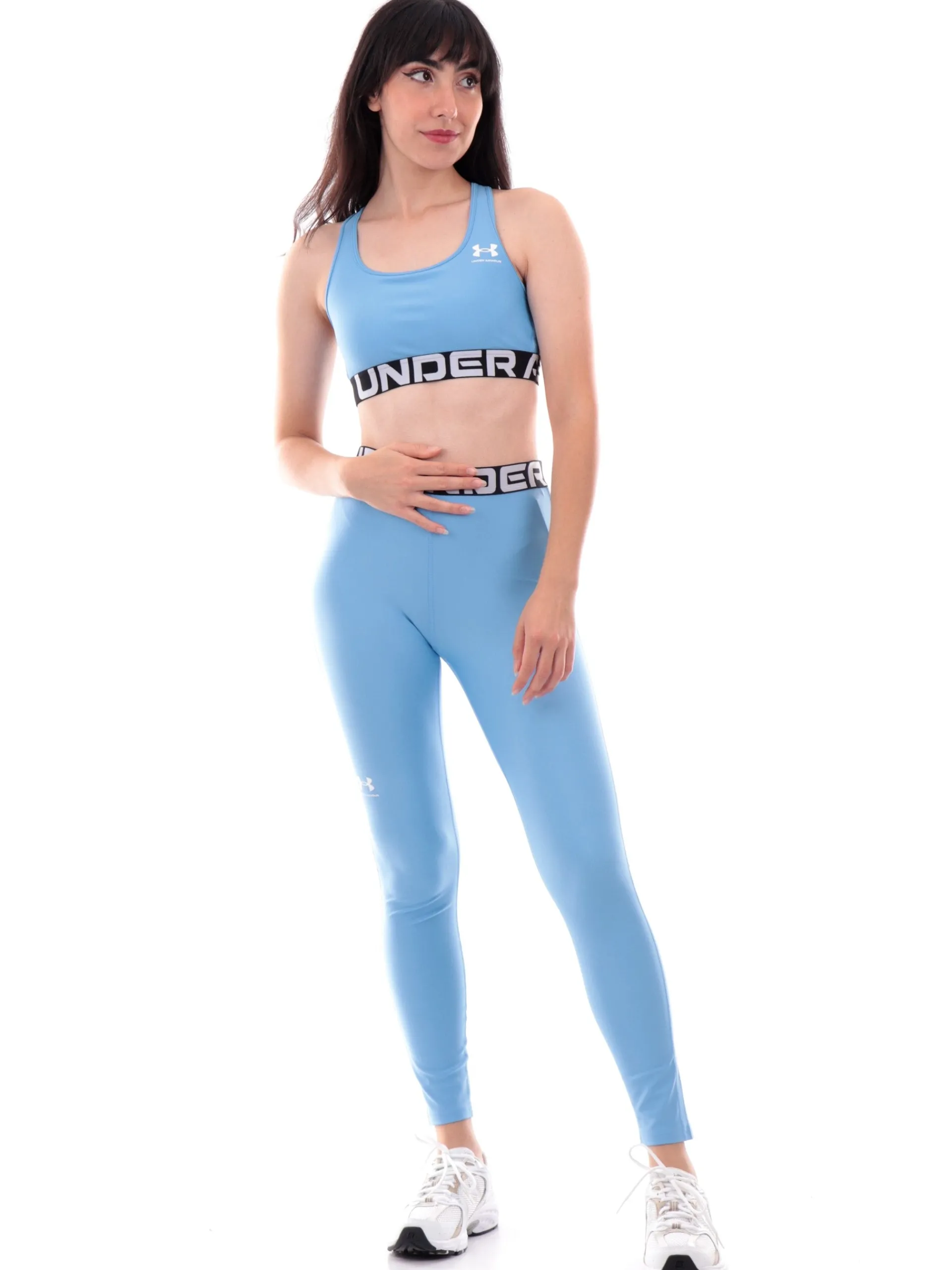 UNDER ARMOUR Leggings*Leggings Celeste da donna banda scritta logo Authentic 13835590