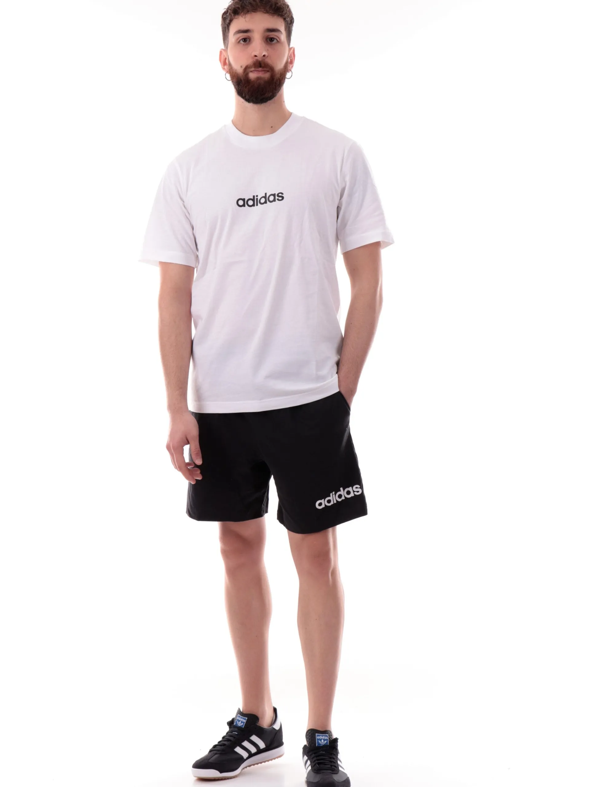 ADIDAS EQUIPMENT T-Shirt*Maglia Adidas bianca da uomo logo Adidas nero JE9000