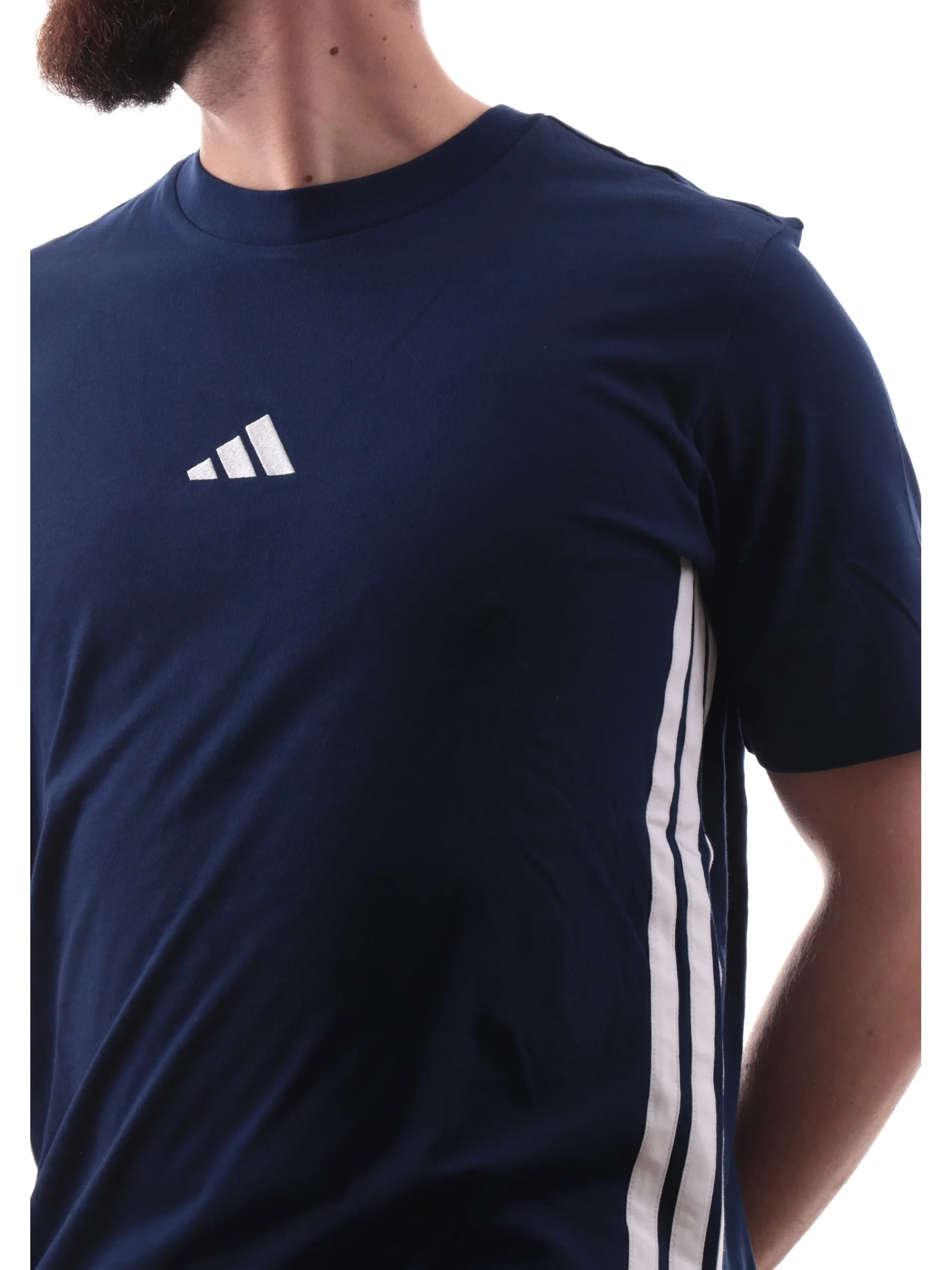 ADIDAS EQUIPMENT T-Shirt*Maglia Adidas blu 3Stripes da uomo logo Adidas ricamato JE6399
