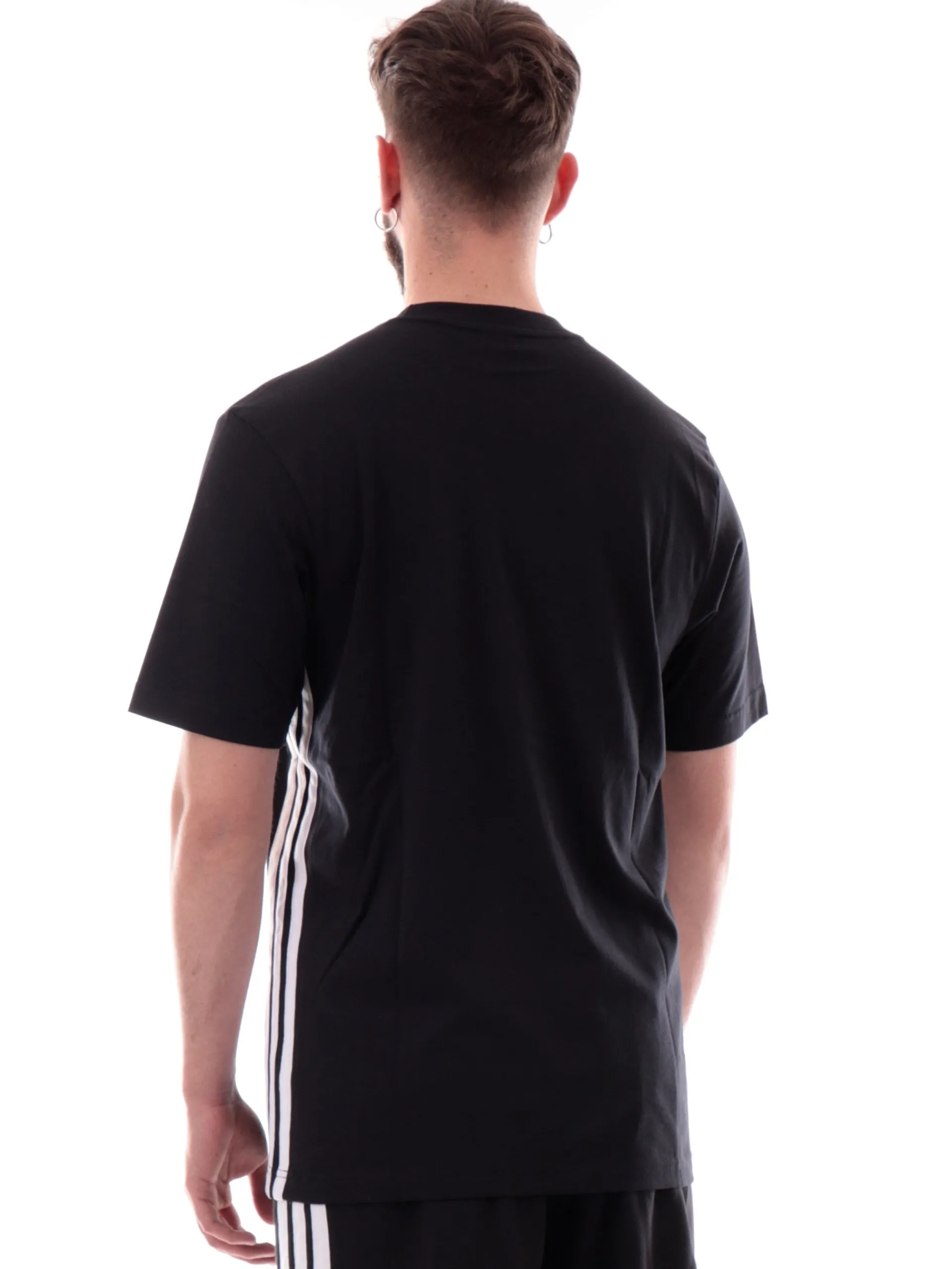 ADIDAS EQUIPMENT T-Shirt*Maglia Adidas nera 3Stripes da uomo logo Adidas ricamato JD1906