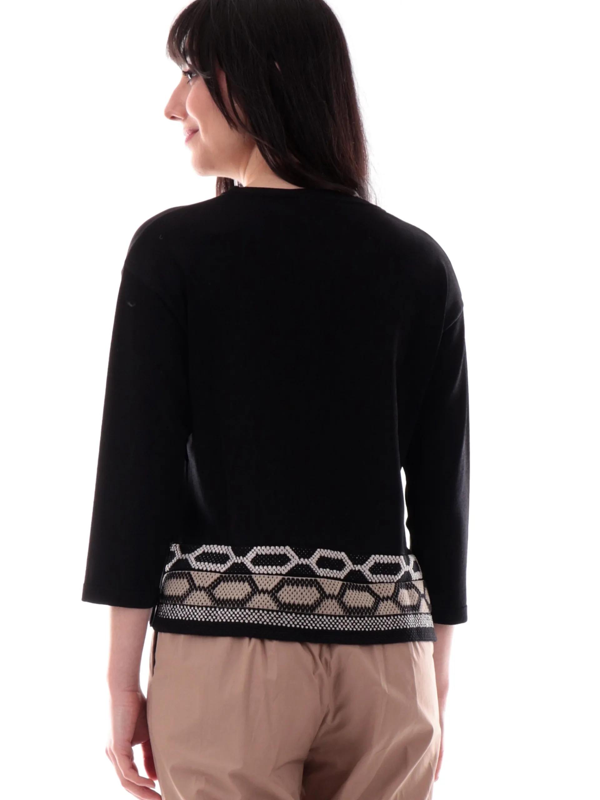 ANIS Maglie*Maglia bianca con decorazione da donna vestibilità morbida 251W1031
