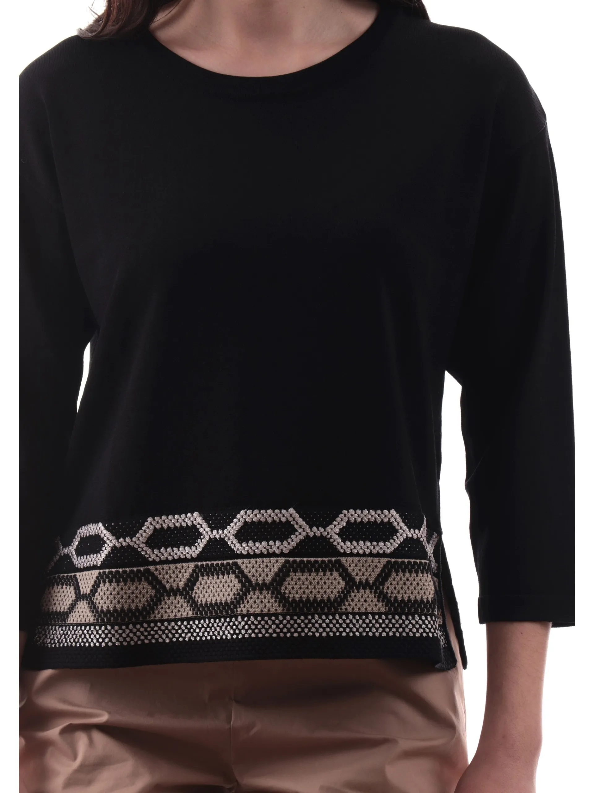 ANIS Maglie*Maglia bianca con decorazione da donna vestibilità morbida 251W1031