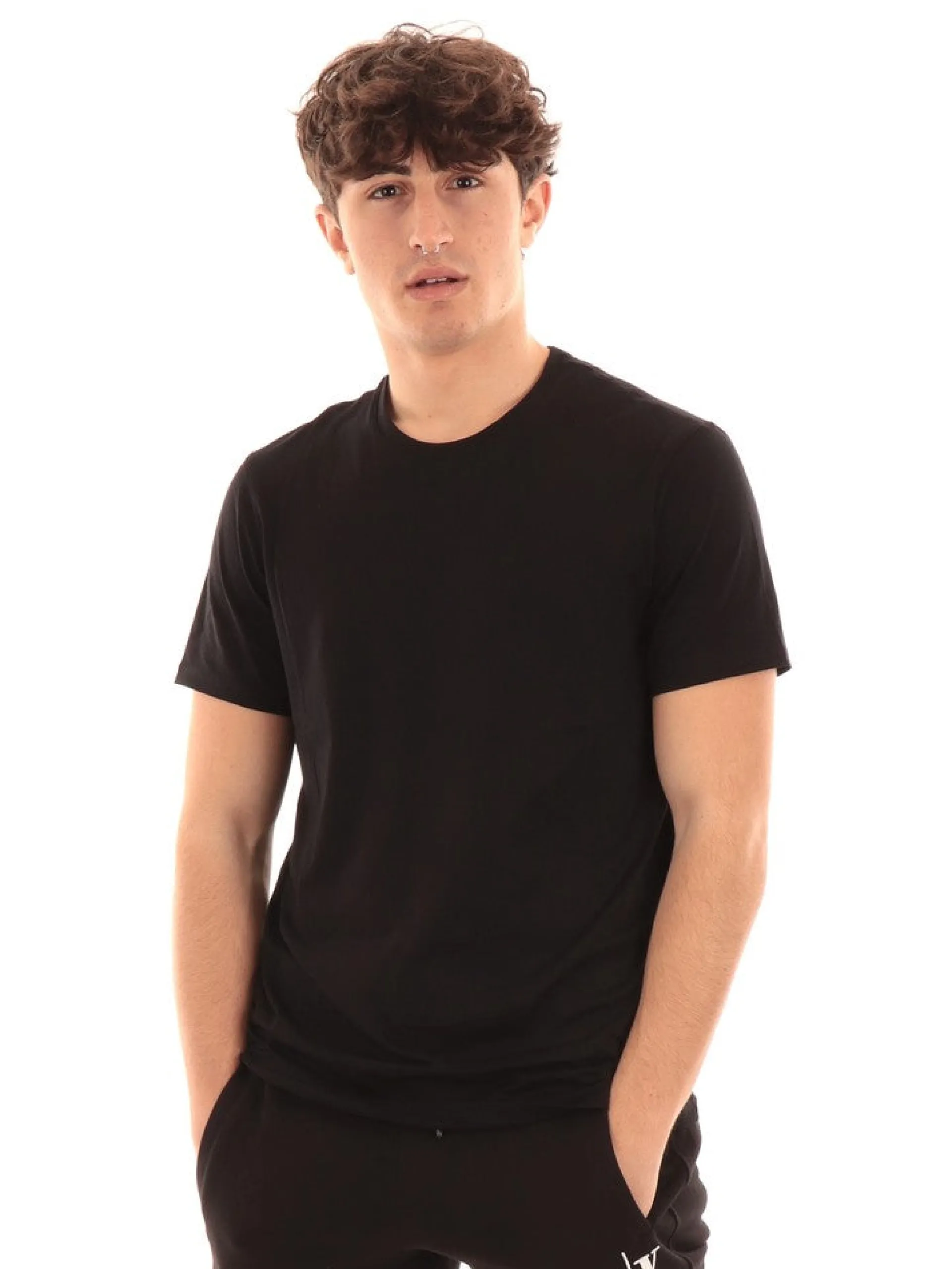 ARMANI EXCHANGE T-Shirt*Maglia AX nera da uomo 8NZT74ZJA5Z