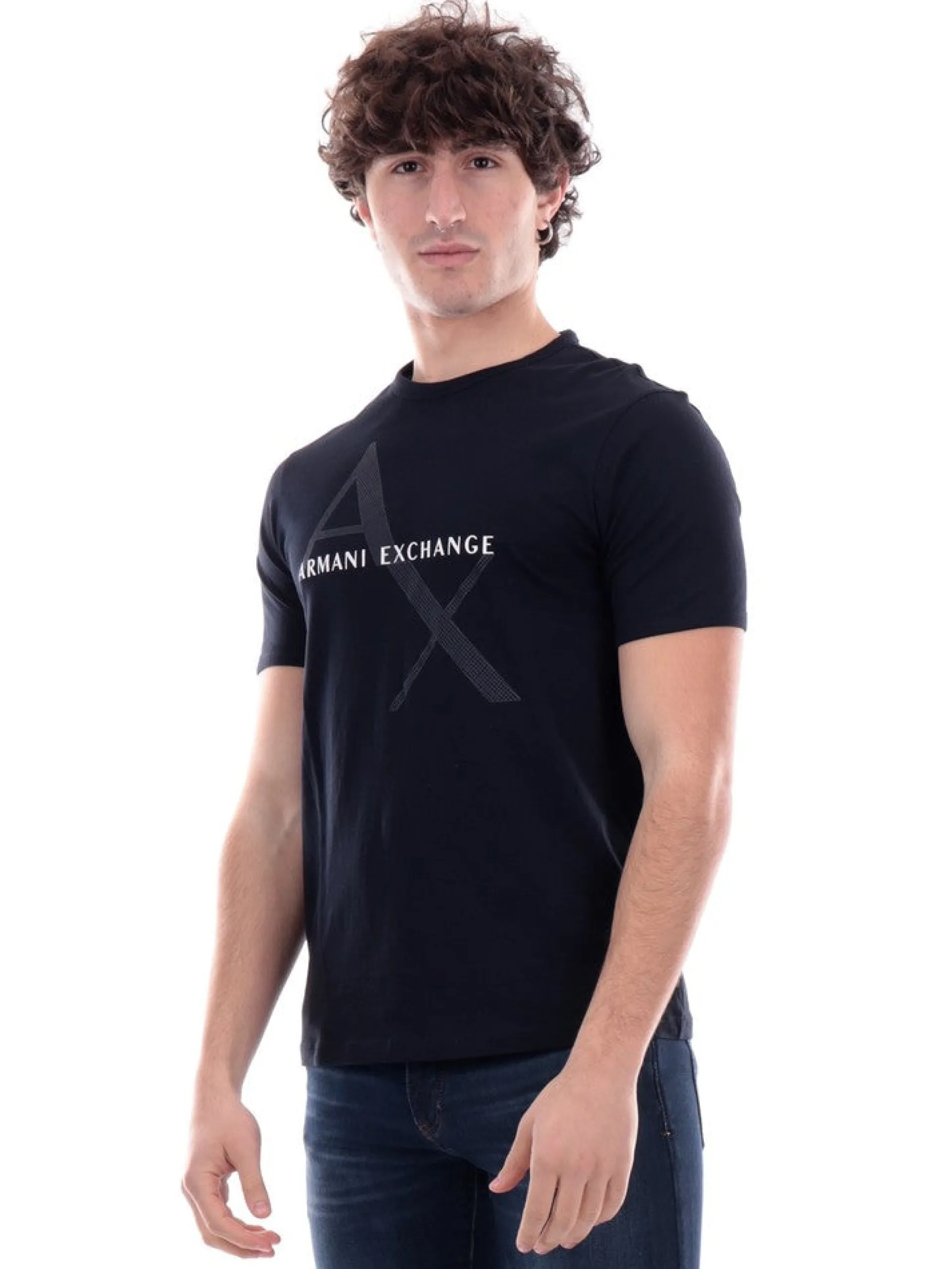ARMANI EXCHANGE T-Shirt*Maglia AX blu da uomo 8NZT76Z8H4Z