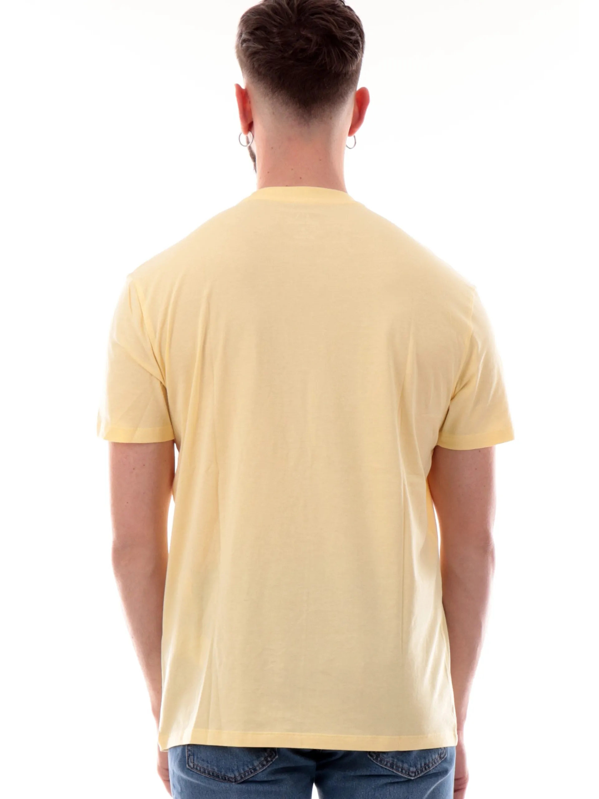 ARMANI EXCHANGE T-Shirt*Maglia AX gialla da uomo logo Armani ricamato XM000761AF12308