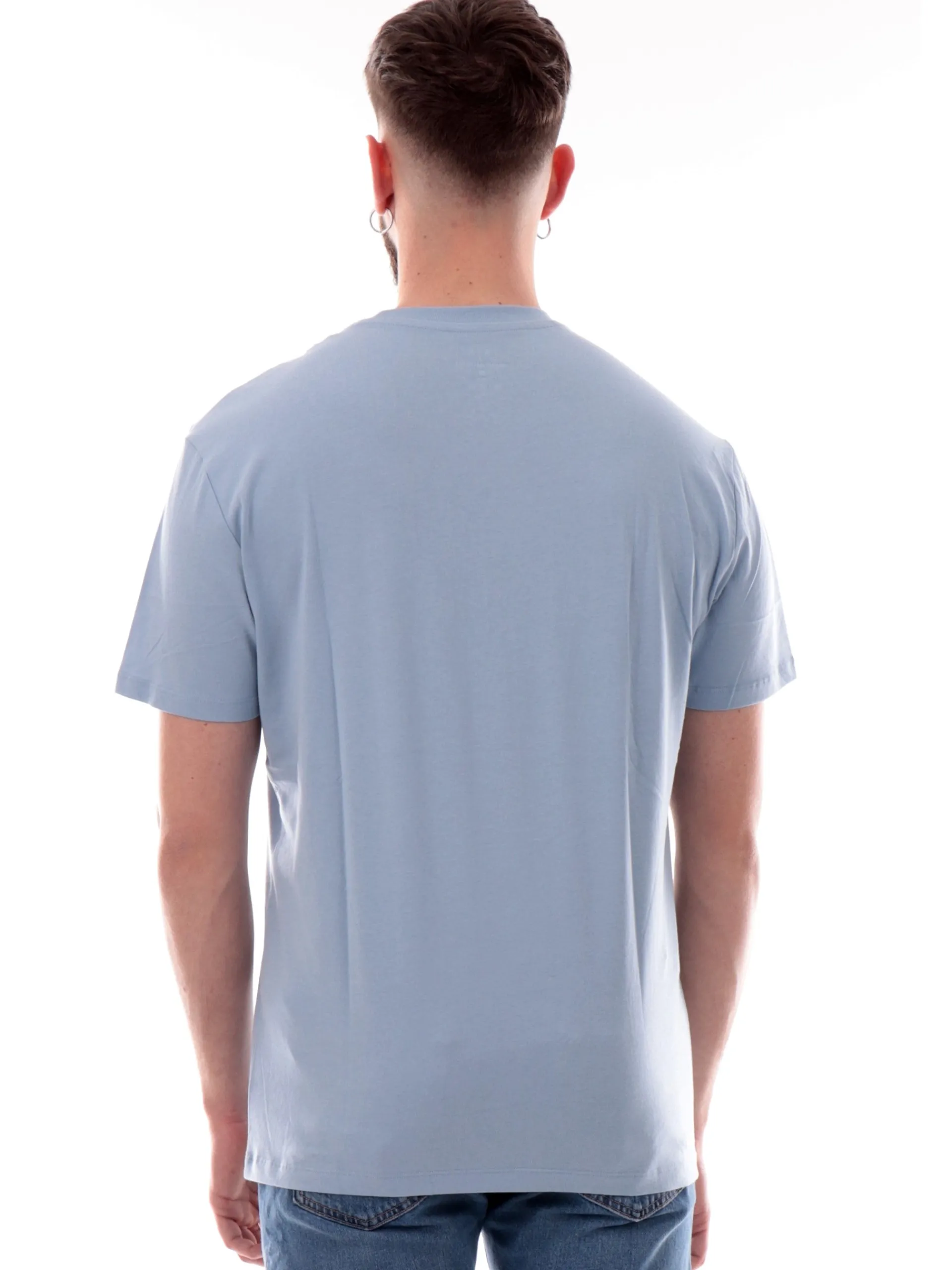 ARMANI EXCHANGE T-Shirt*Maglia AX celeste da uomo logo Armani ricamato XM000761AF12308