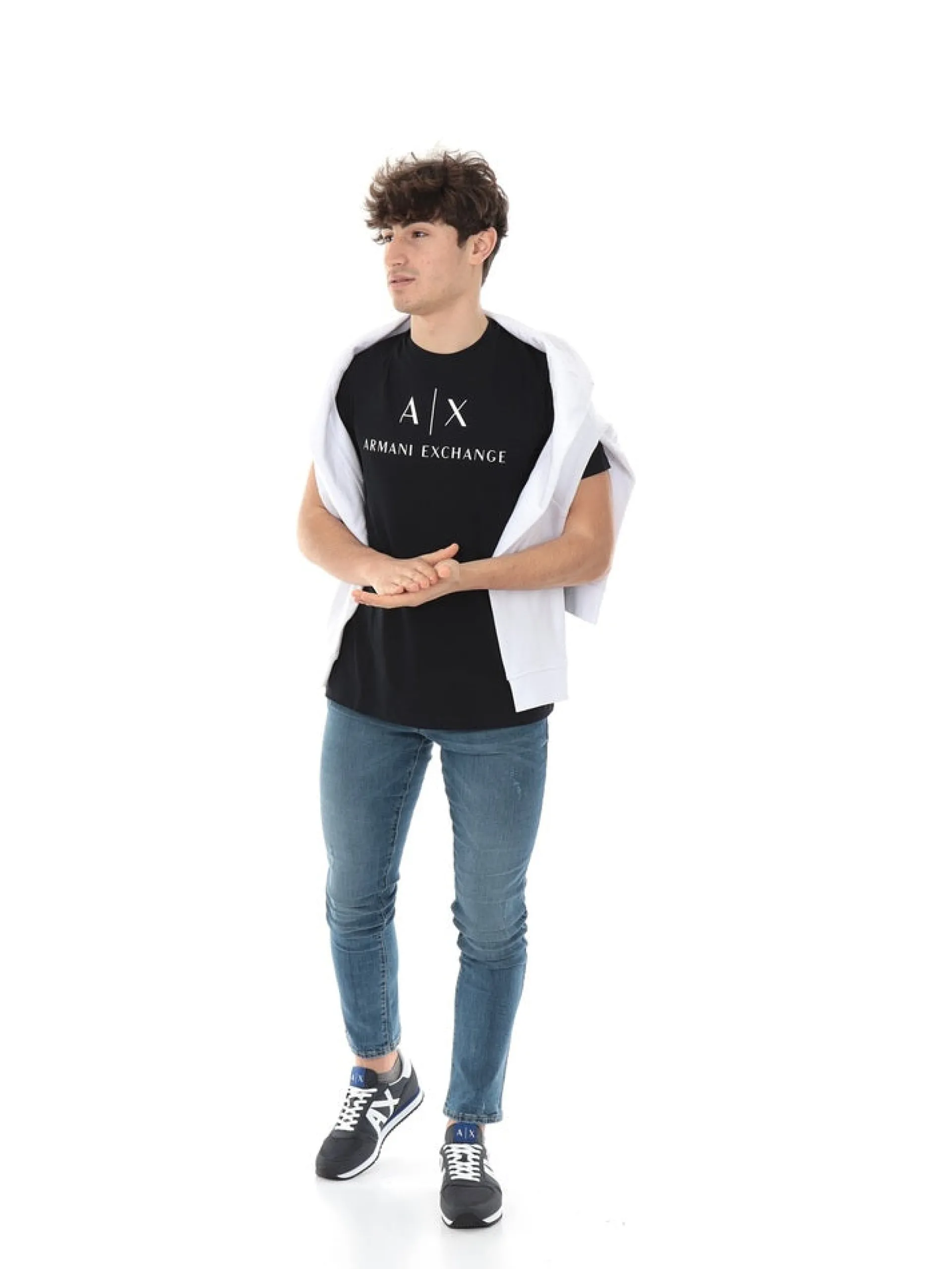 ARMANI EXCHANGE T-Shirt*Maglia blu da uomo 8NZTCJZ8H4Z