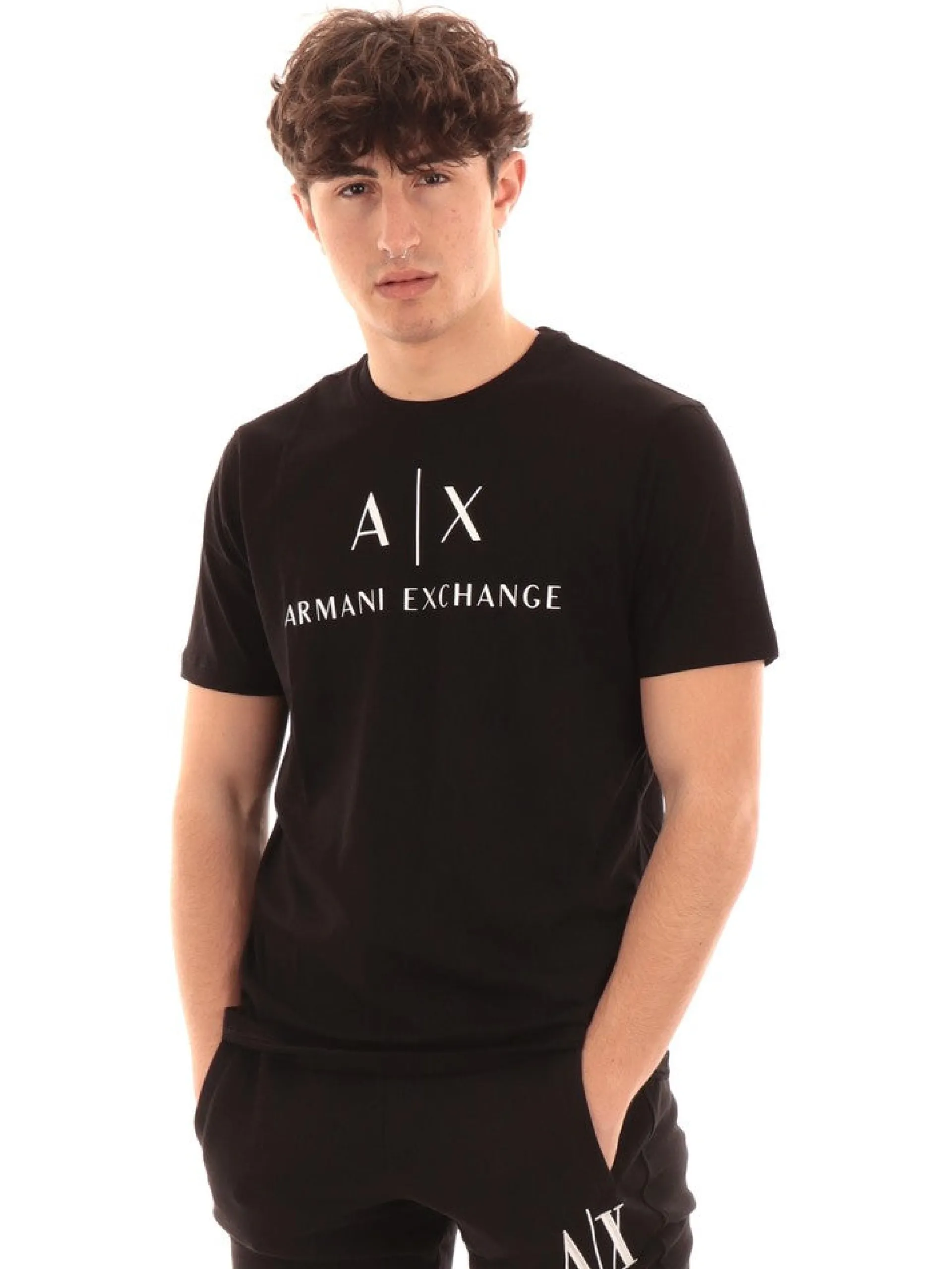 ARMANI EXCHANGE T-Shirt*Maglia nera da uomo 8NZTCJZ8H4Z