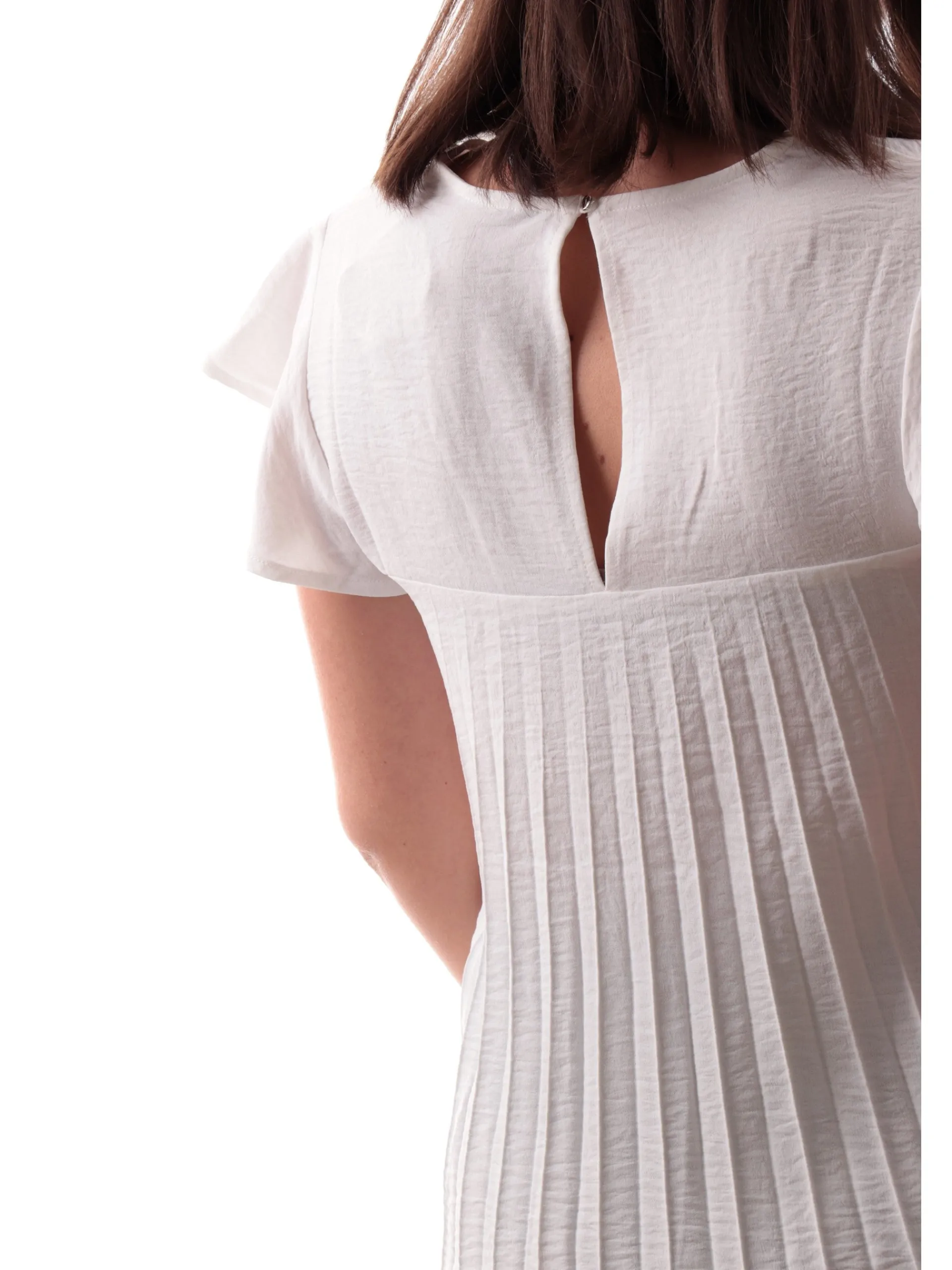 TIFFOSI Top & Camicie*Maglia asimmetrica bianca da donna con voilant plissettata Kara 10059319110