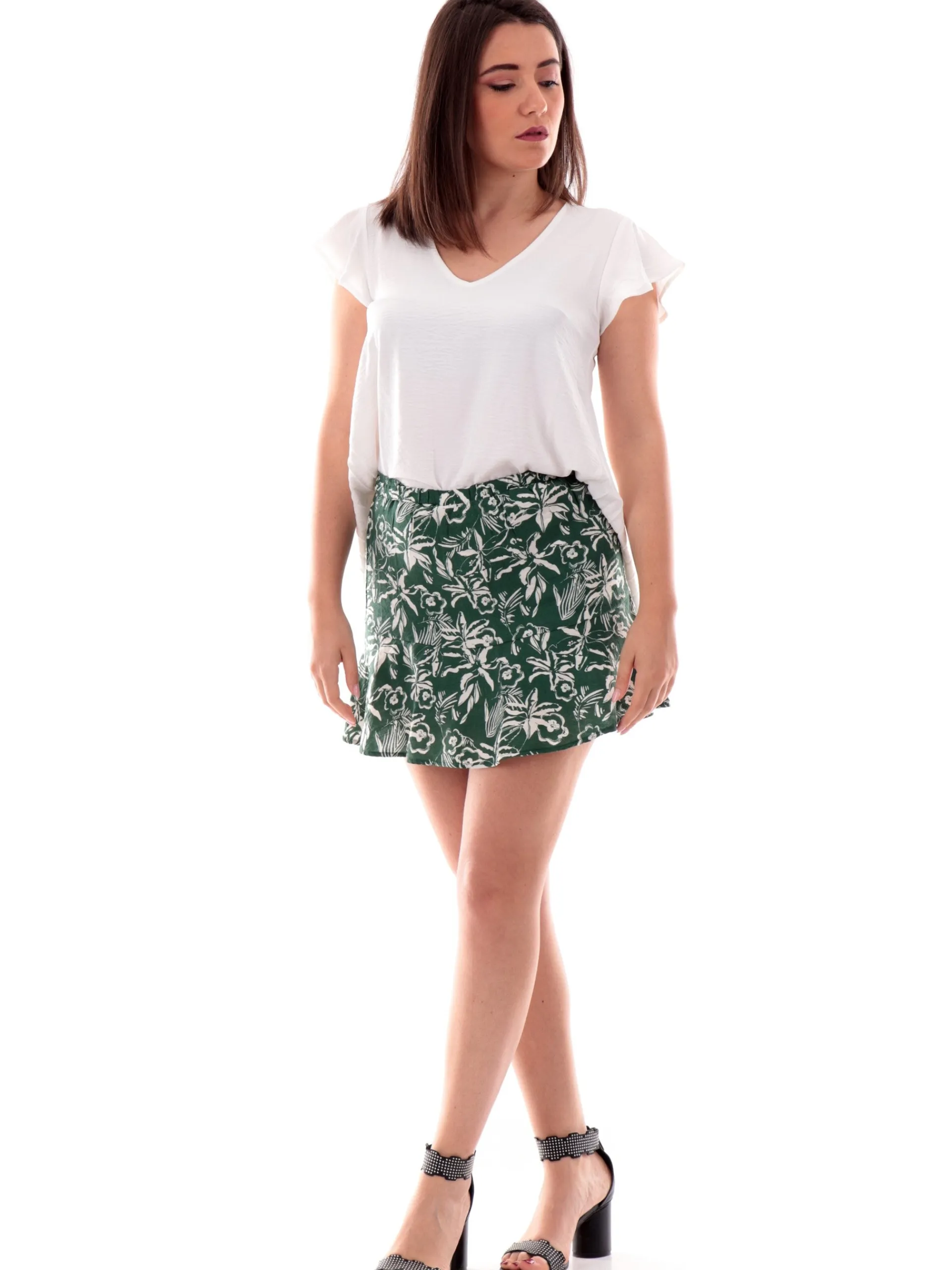 TIFFOSI Top & Camicie*Maglia asimmetrica bianca da donna con voilant plissettata Kara 10059319110