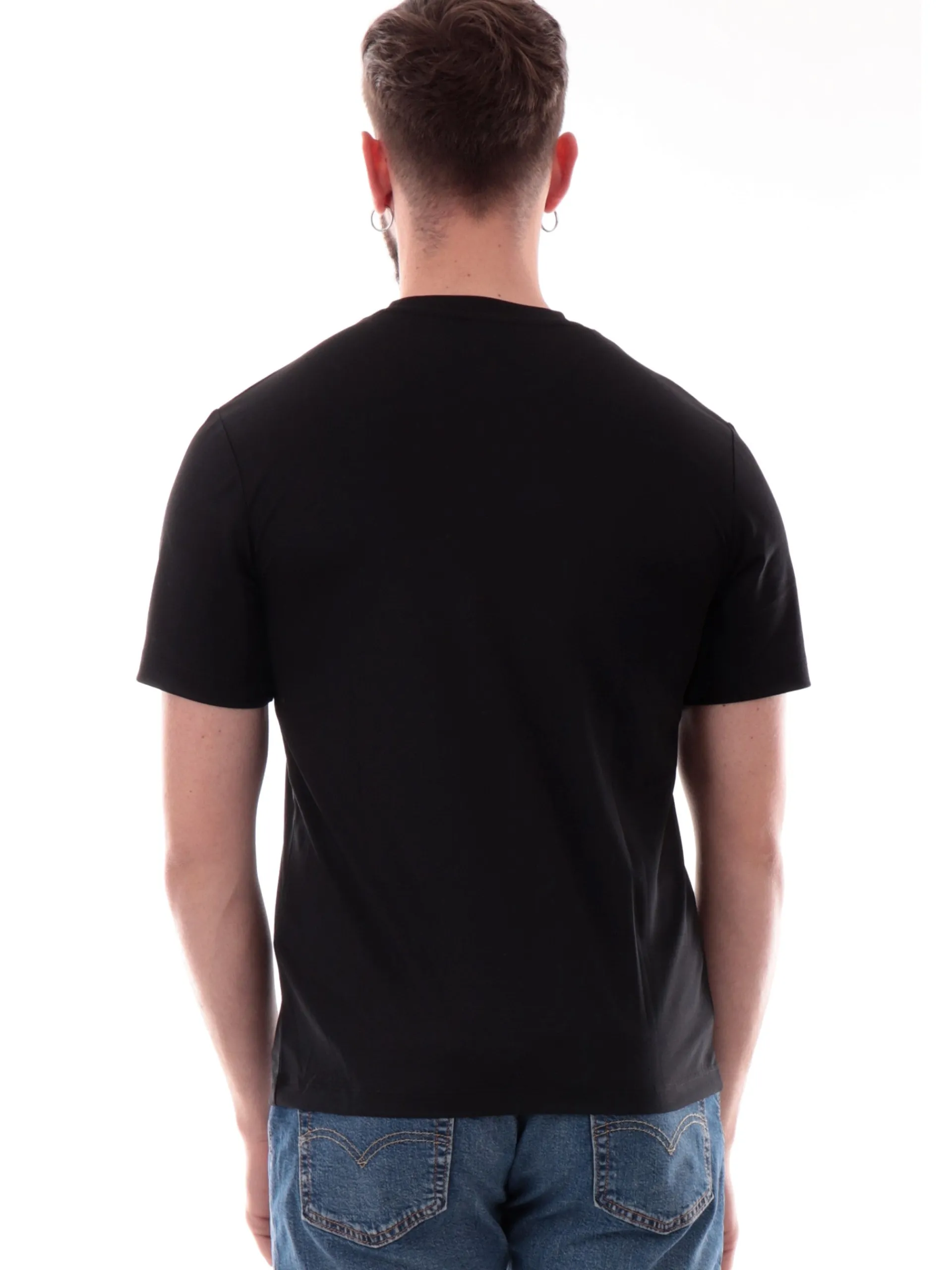 BLAUER T-Shirt*Maglia uomo nera tessuto tecnico strech logo patch gommato H02109006526