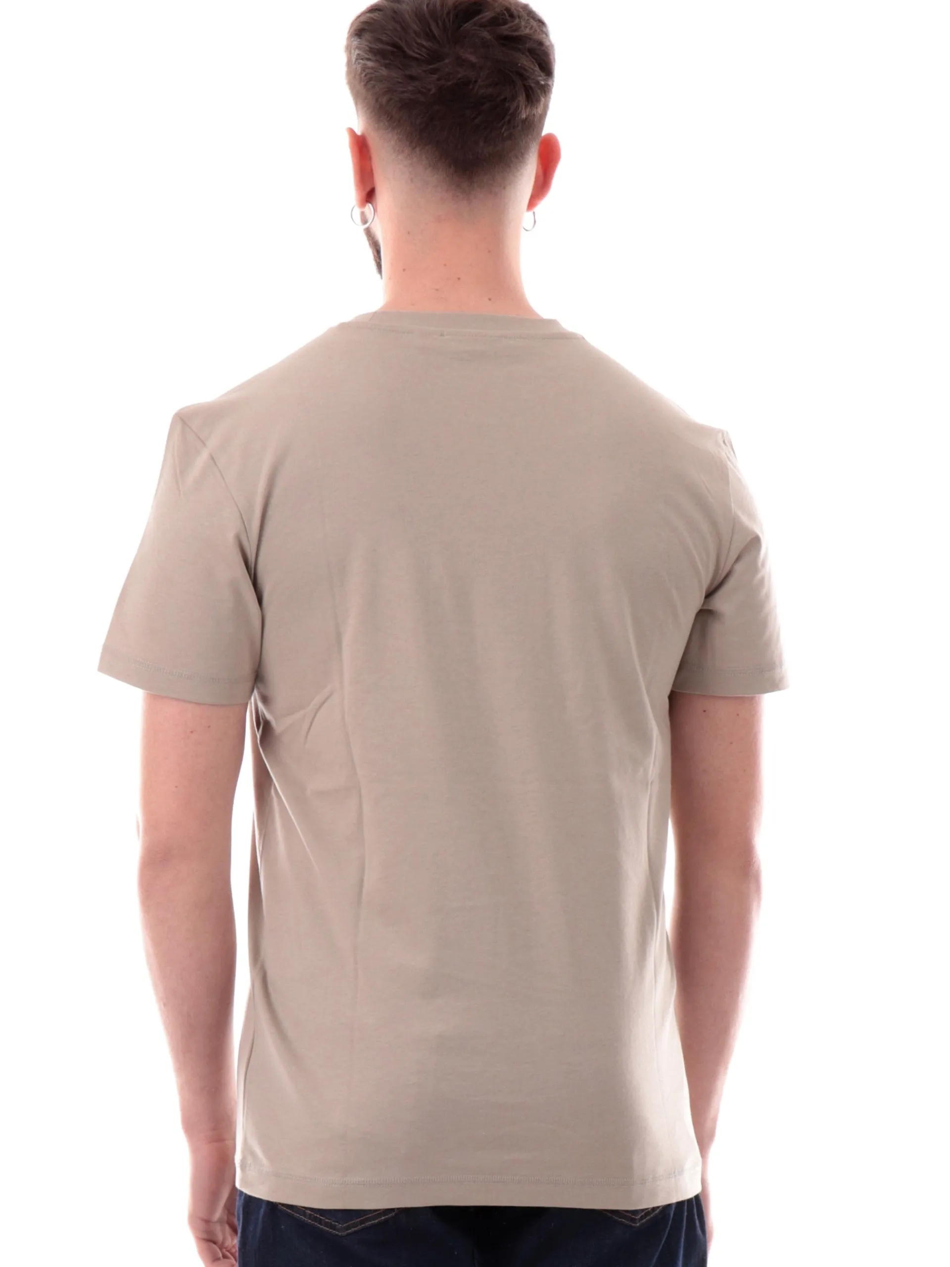 CALVIN KLEIN T-Shirt*Maglia grigia da uomo logo ricamato J30J325649