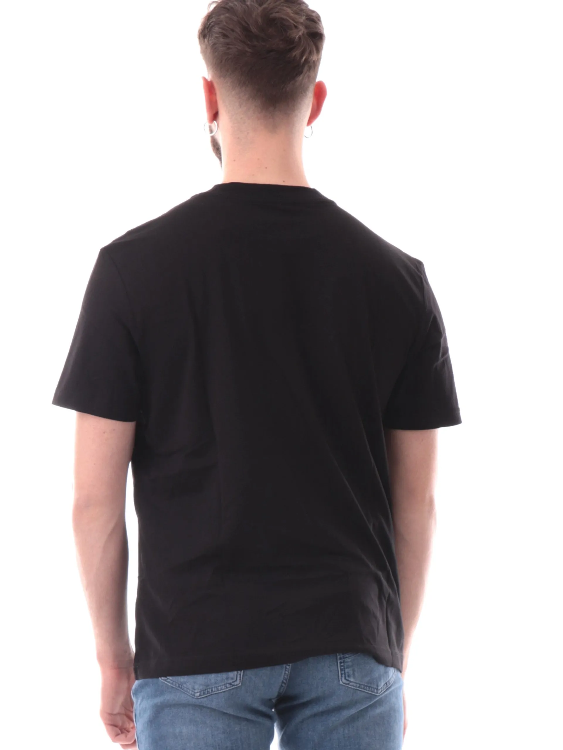 CALVIN KLEIN T-Shirt*Maglia nera da uomo maxi logo Shift J30J327471