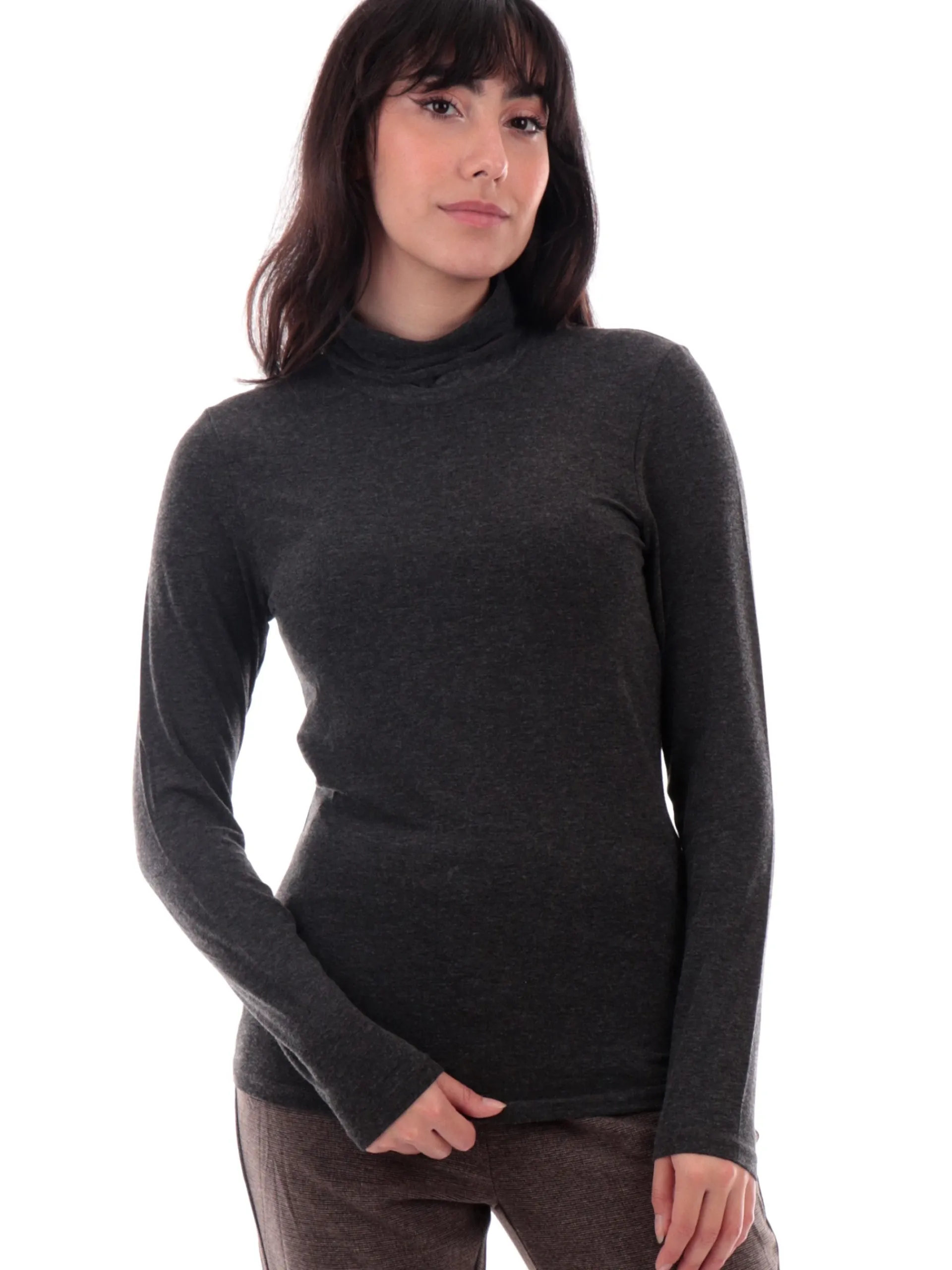 ONLY Maglie*Maglia collo alto Grigia dolcevita da Donna 15330651
