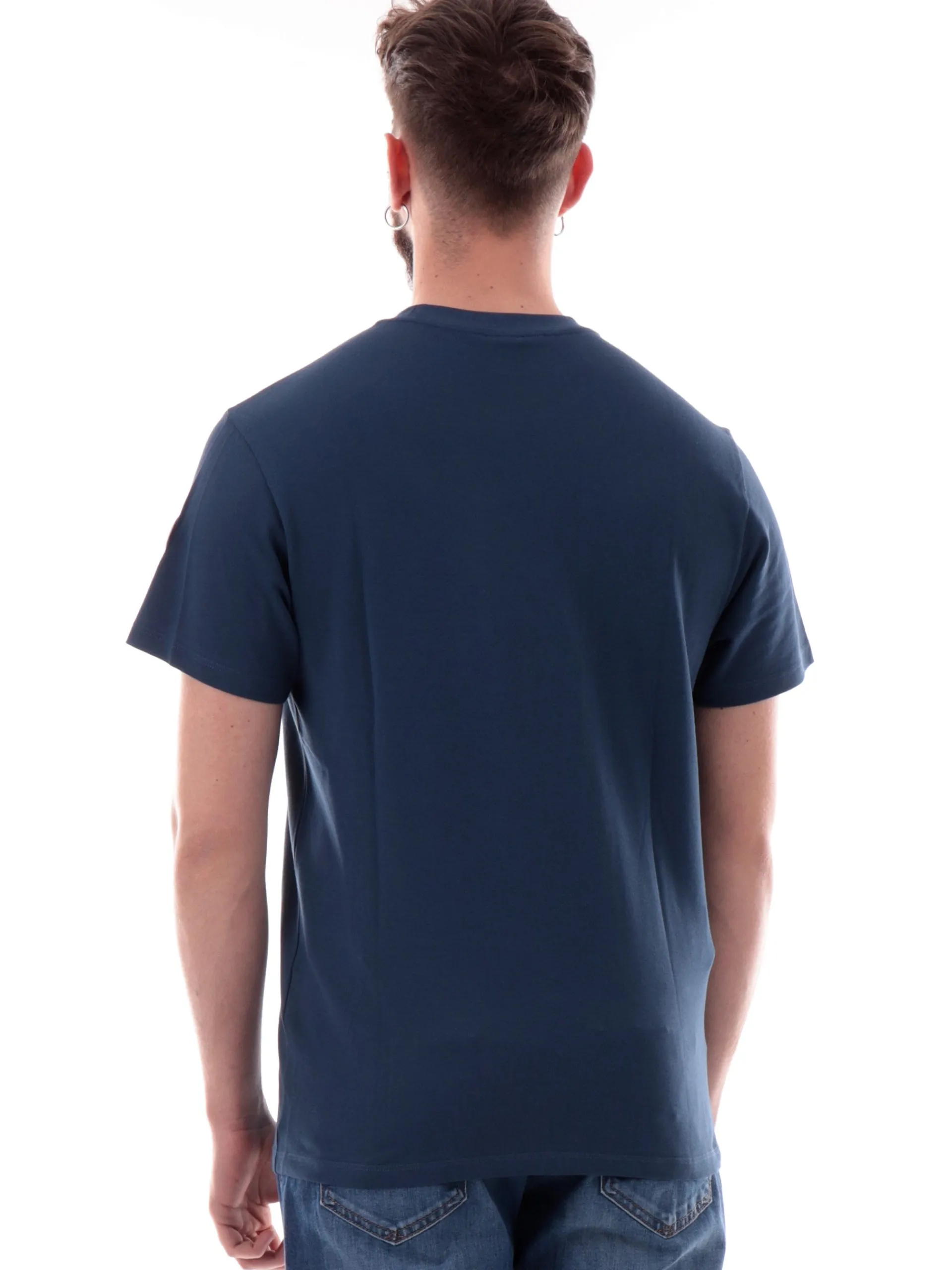 COLMAR T-Shirt*Maglia blu girocollo da uomo con patch gommato 75207XH
