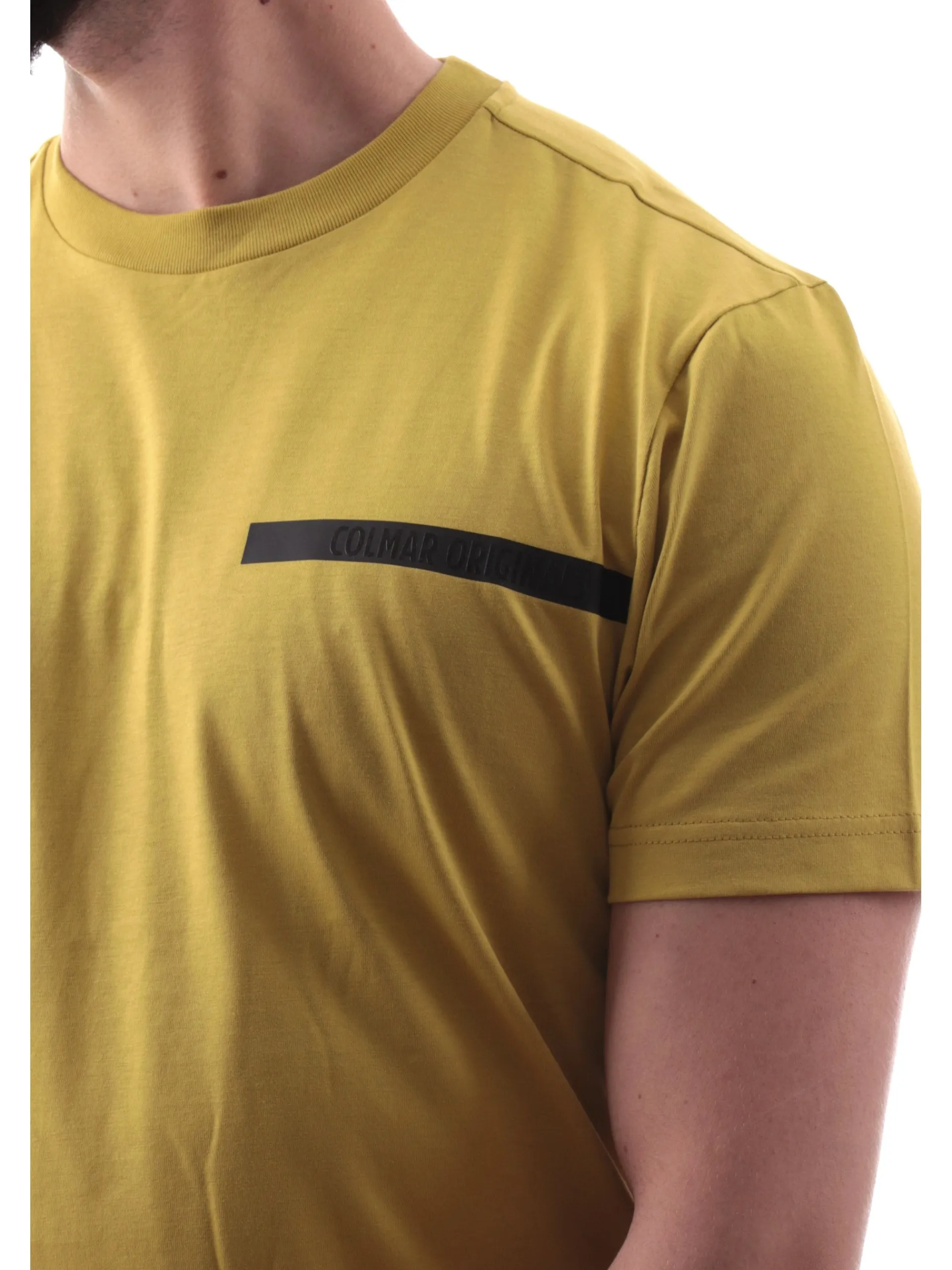 COLMAR T-Shirt*Maglia gialla da uomo girocollo logo lato cuore 75236SH
