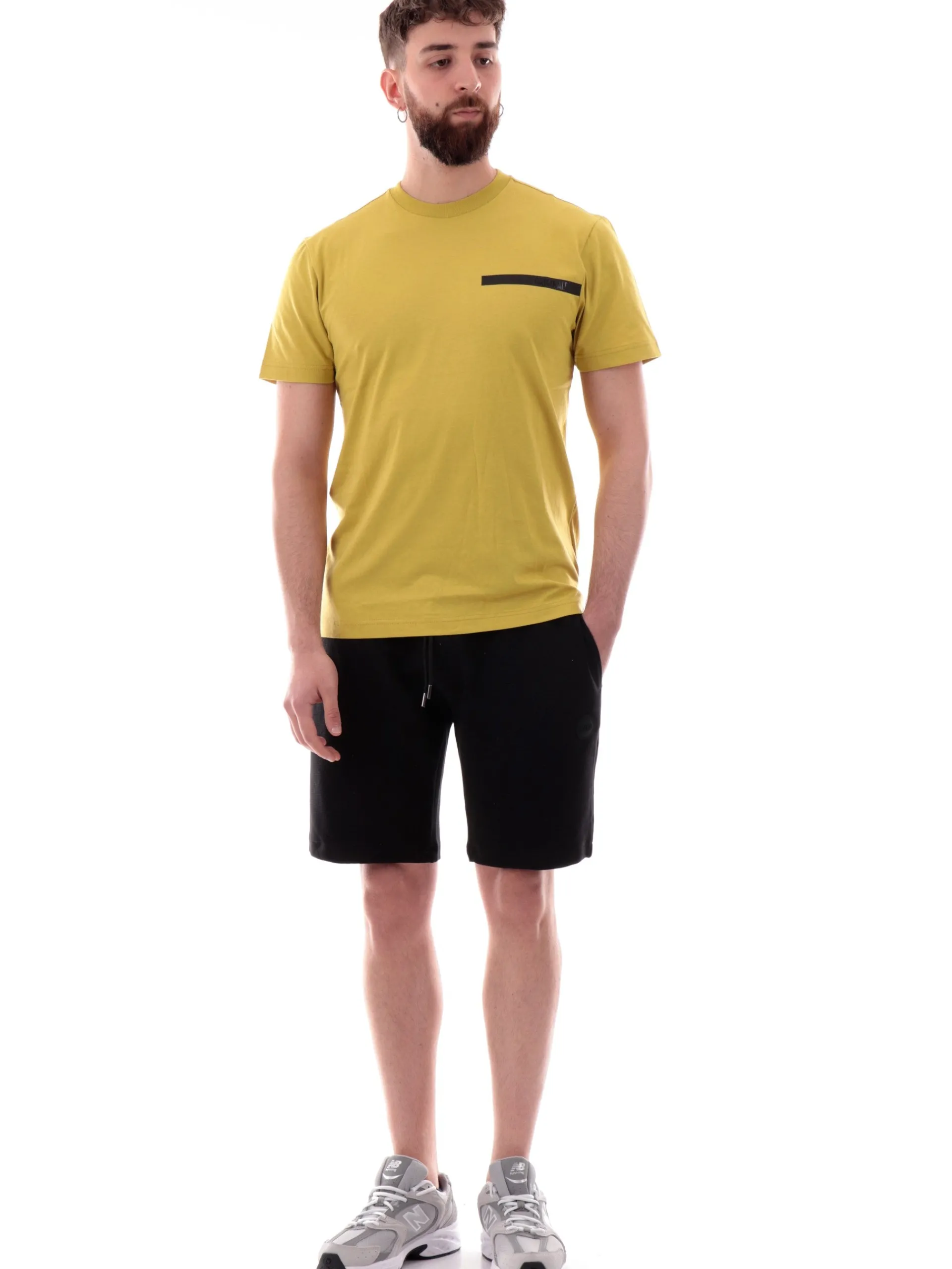COLMAR T-Shirt*Maglia gialla da uomo girocollo logo lato cuore 75236SH