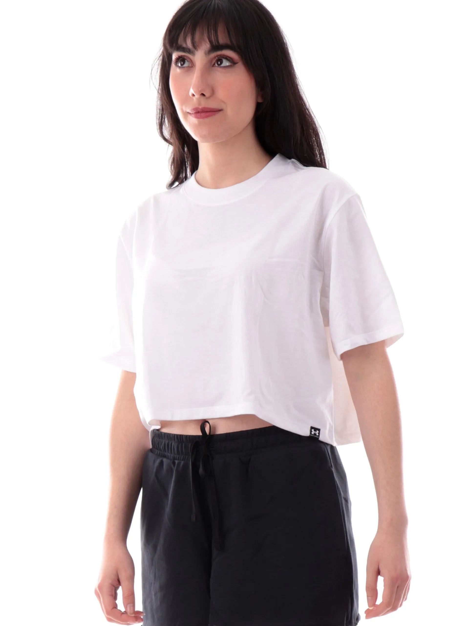 UNDER ARMOUR T-Shirt*Maglia crop bianca da donna vestibilità morbida 13897210