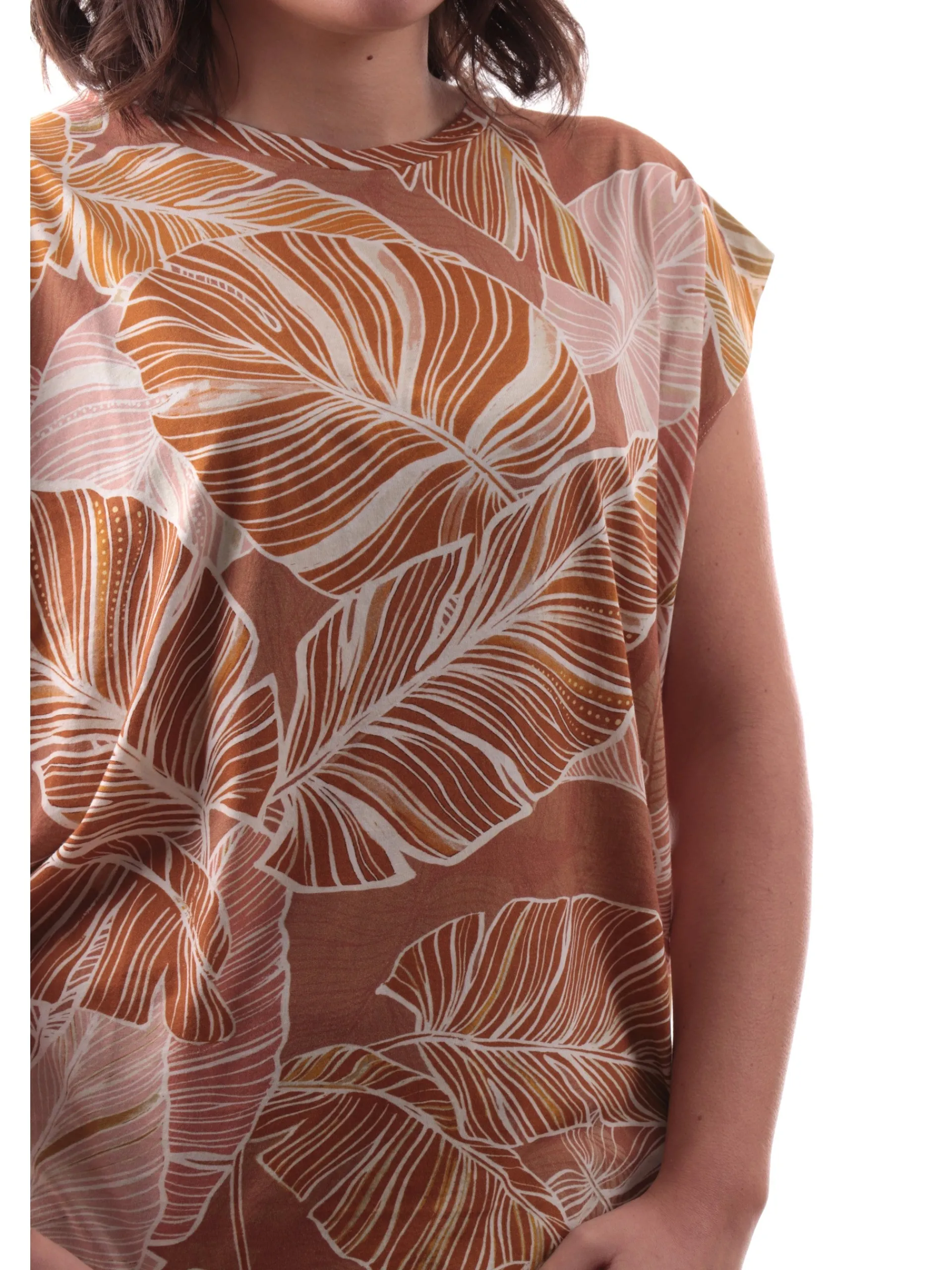 DEHA T-Shirt*Maglia fantasia floreale beige da donna D2208037703