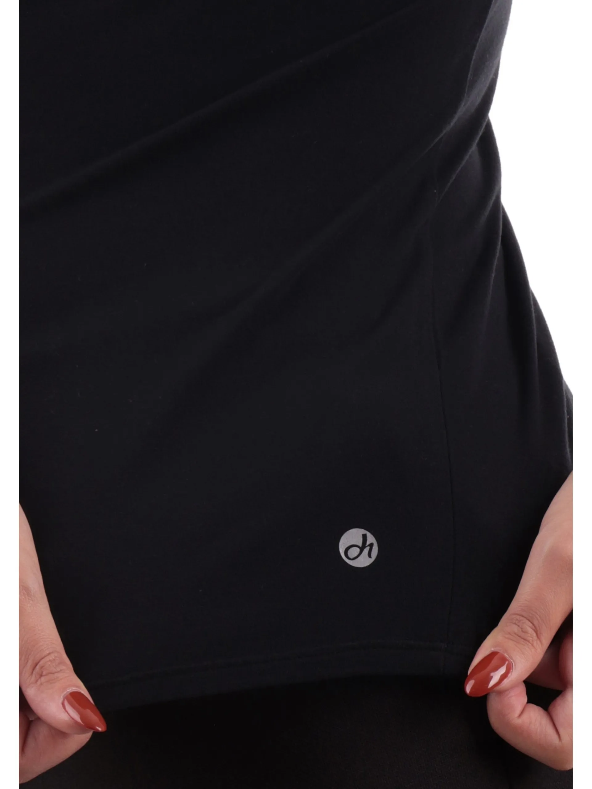 DEHA T-Shirt*Maglia nera da Donna maniche corte strech A00150