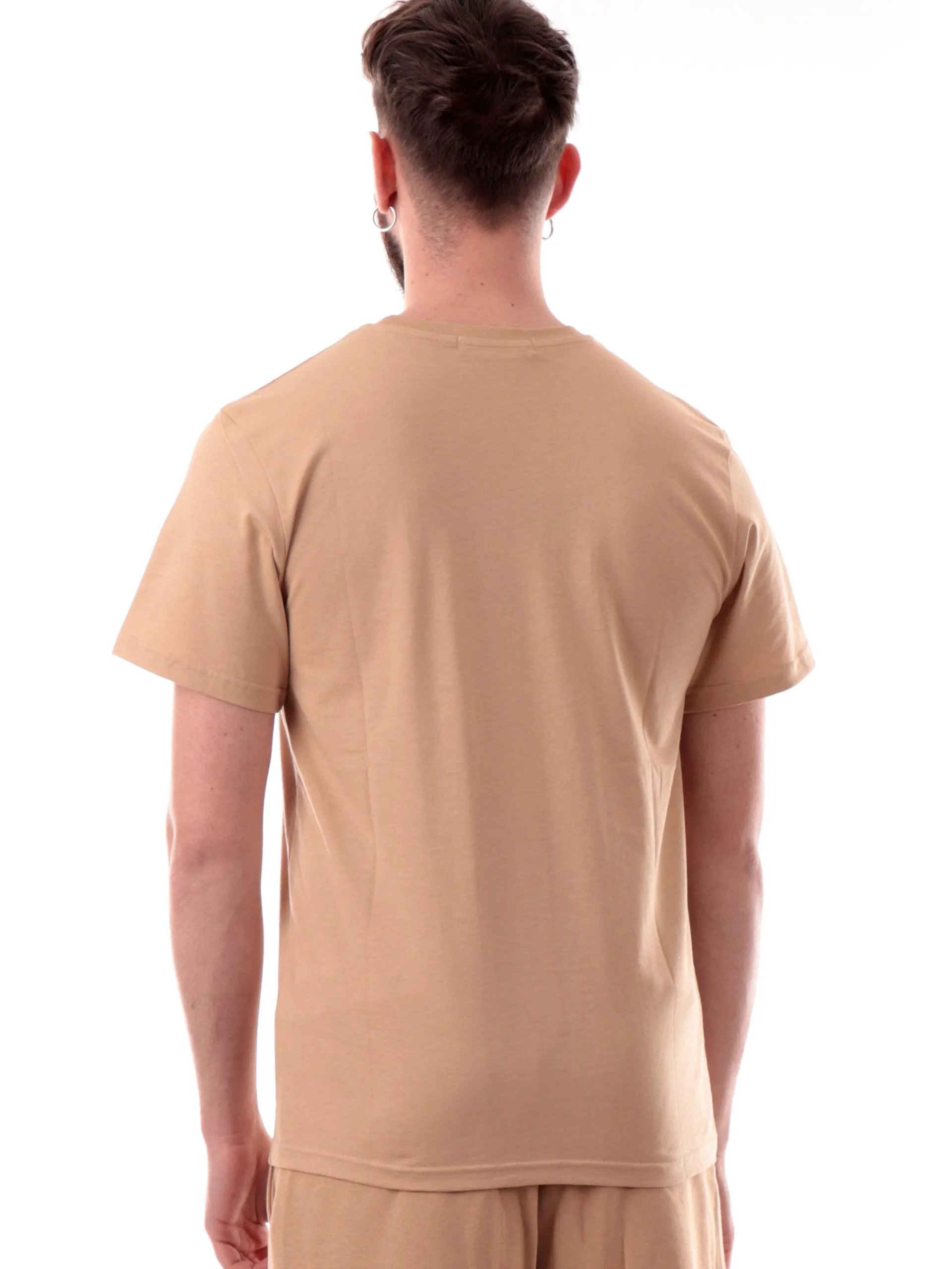 DS2 T-Shirt*Maglia marrone da uomo patch tono su tono SS25213