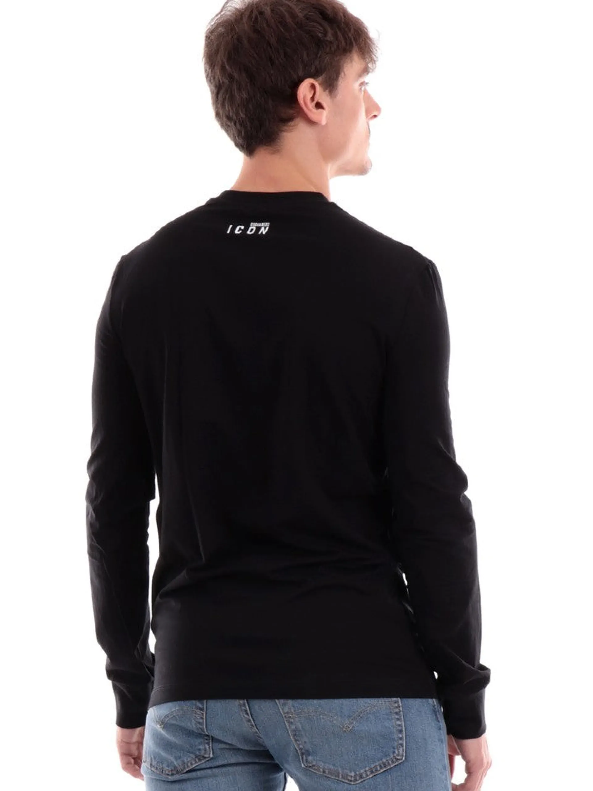DSQUARED T-Shirt*Maglia nera da uomo Long Sleeves D9M104700