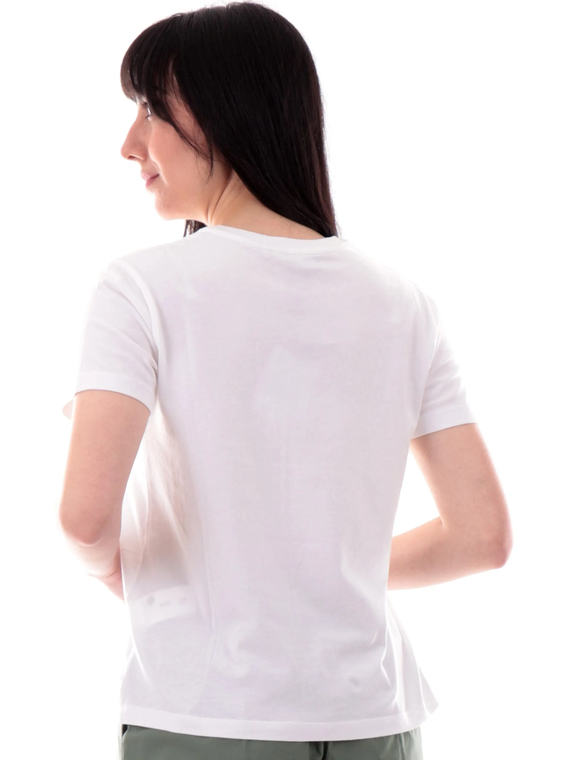 EMME MARELLA T-Shirt*Maglia bianca girocollo da donna ricami floreali SFOGO
