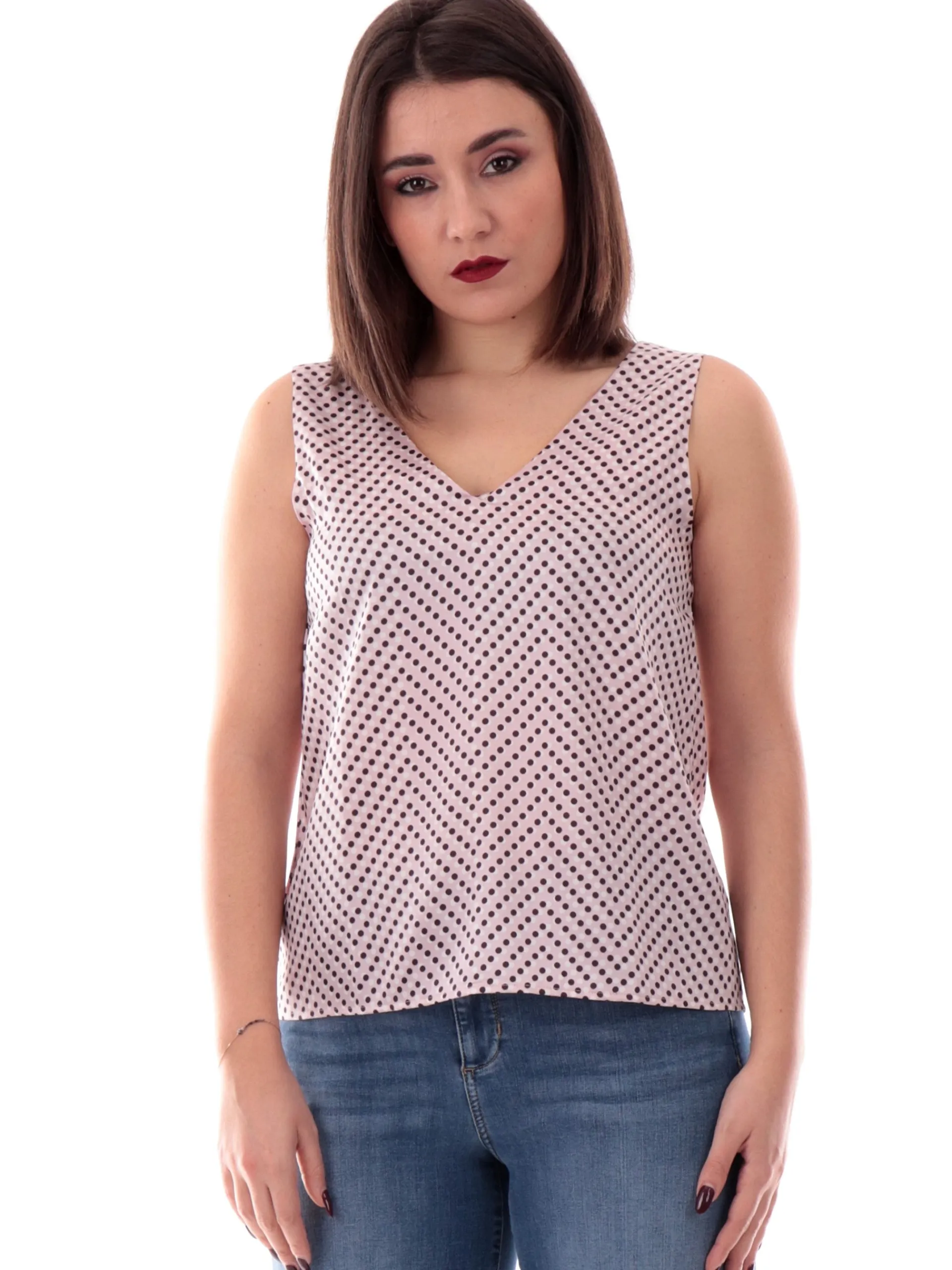 EMME MARELLA Maglie*Maglia rosa a pois da donna vestibilità morbida GRAMMO