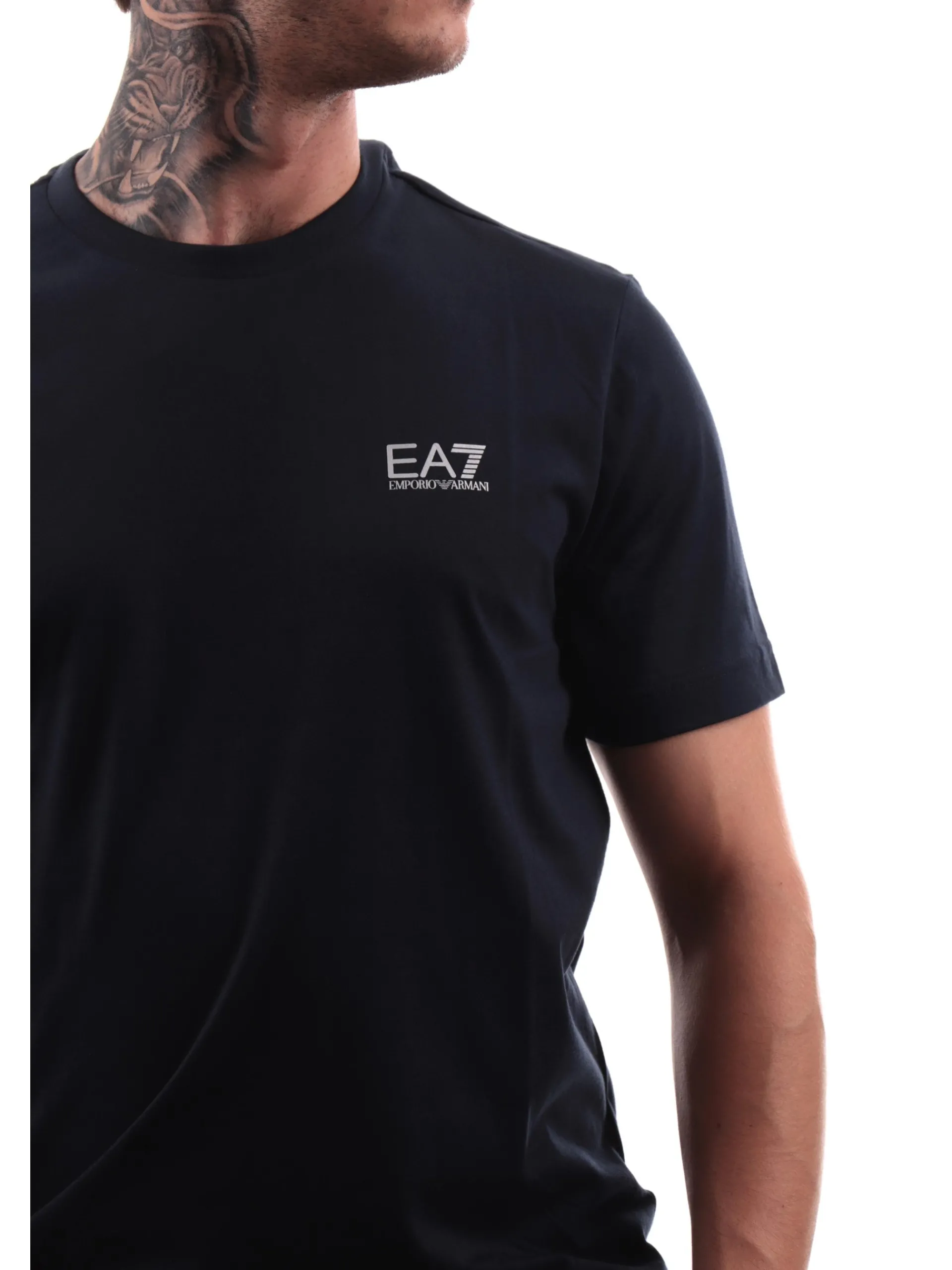 EMPORIO ARMANI 7 T-Shirt*Maglia Emporio Armani blu da uomo con logo 8NPT25JVPZ