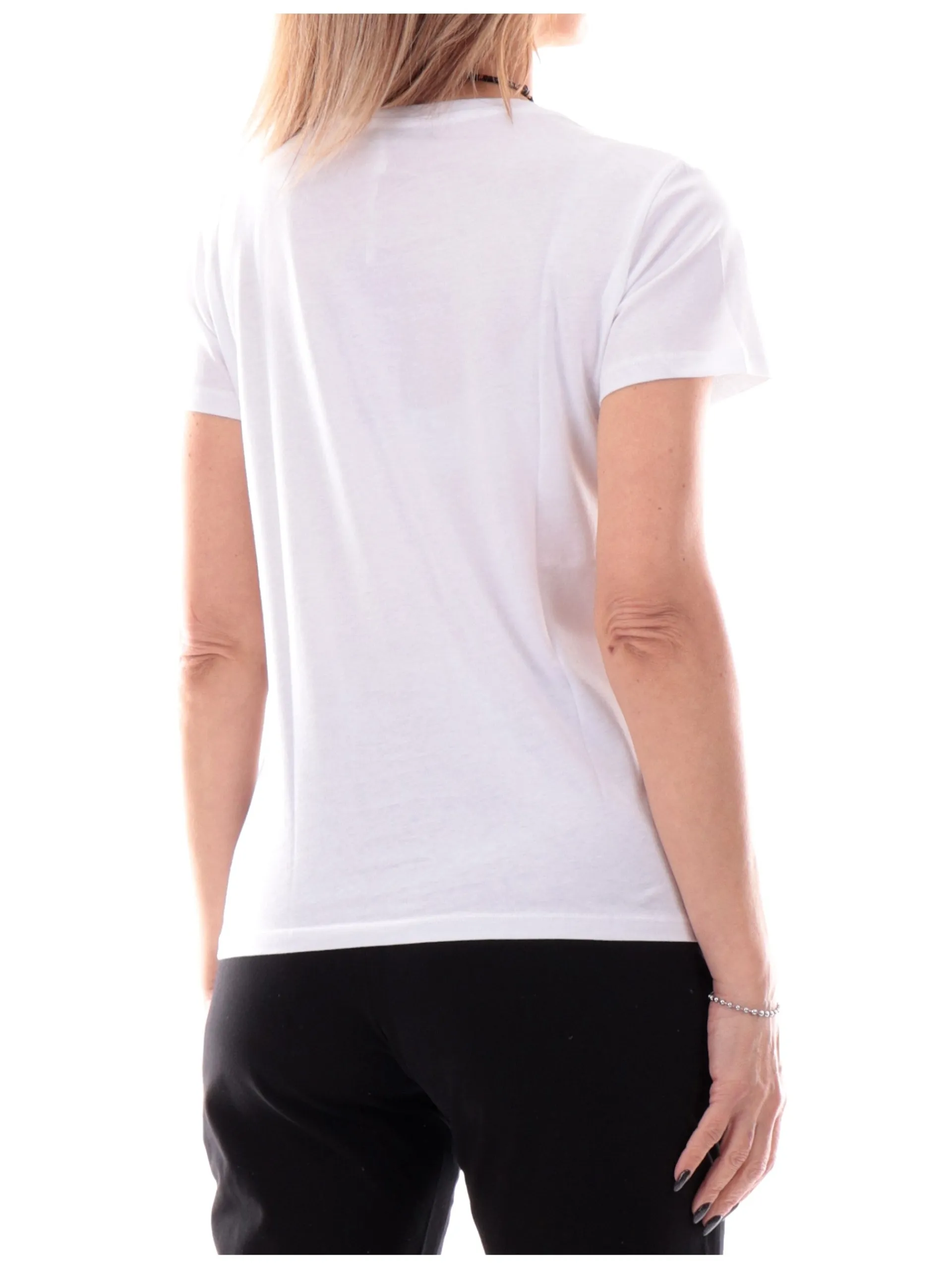 FREDDY T-Shirt*Maglia bianca girocollo da donna logo foulard S25WTRT3