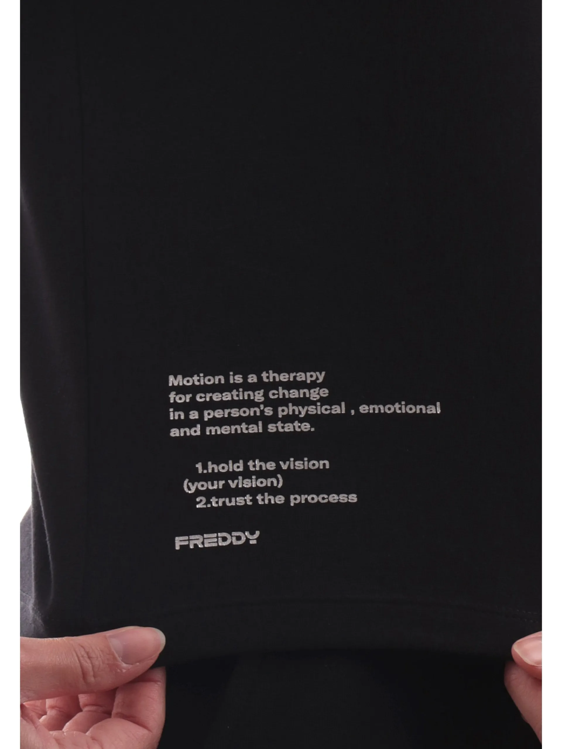 FREDDY T-Shirt*Maglia nera girocollo da donna maniche con risvolto S25WMCT6