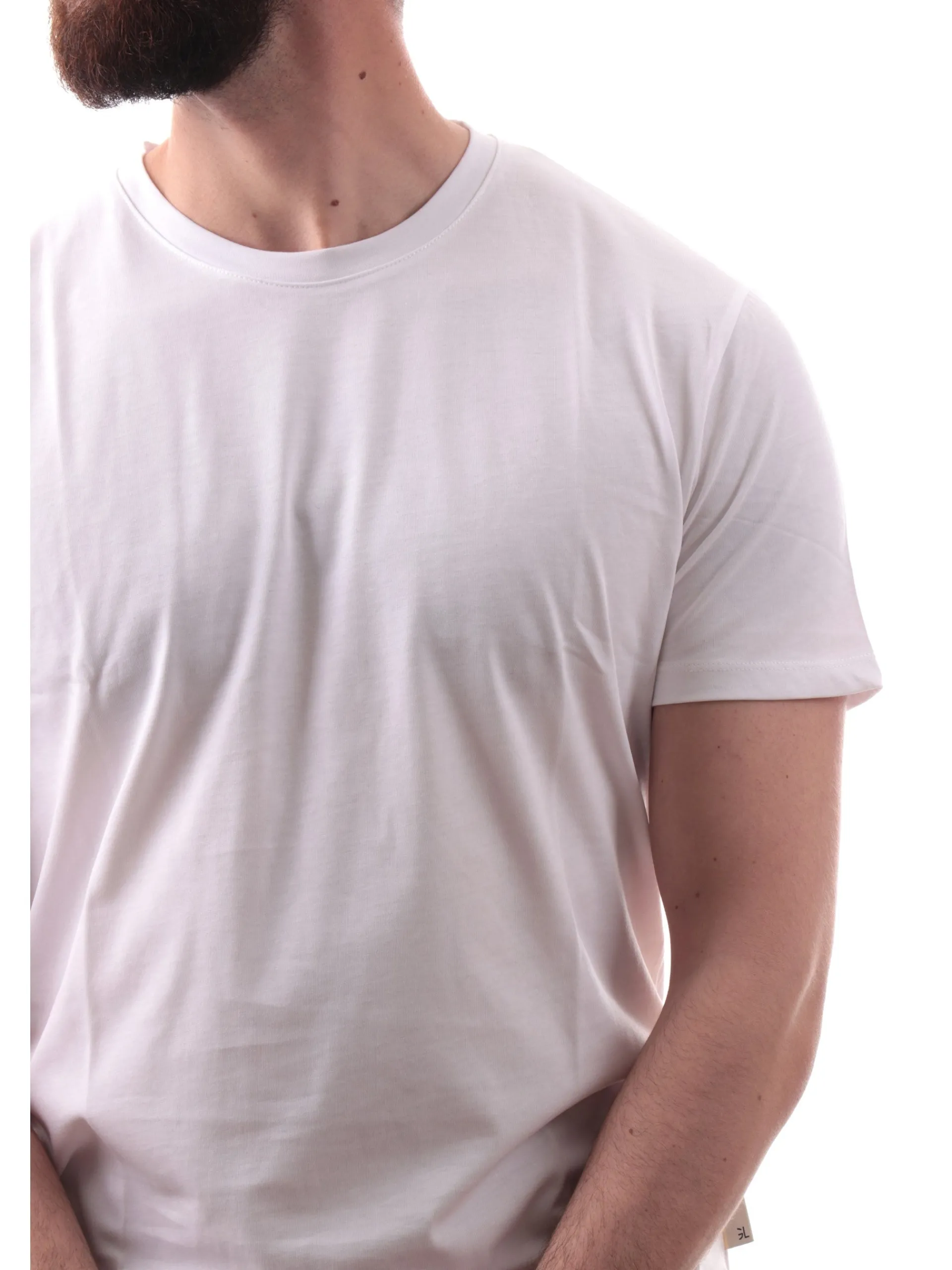 GIANNI LUPO T-Shirt*Maglia bianca girocollo da uomo maniche corte GL1078FS25