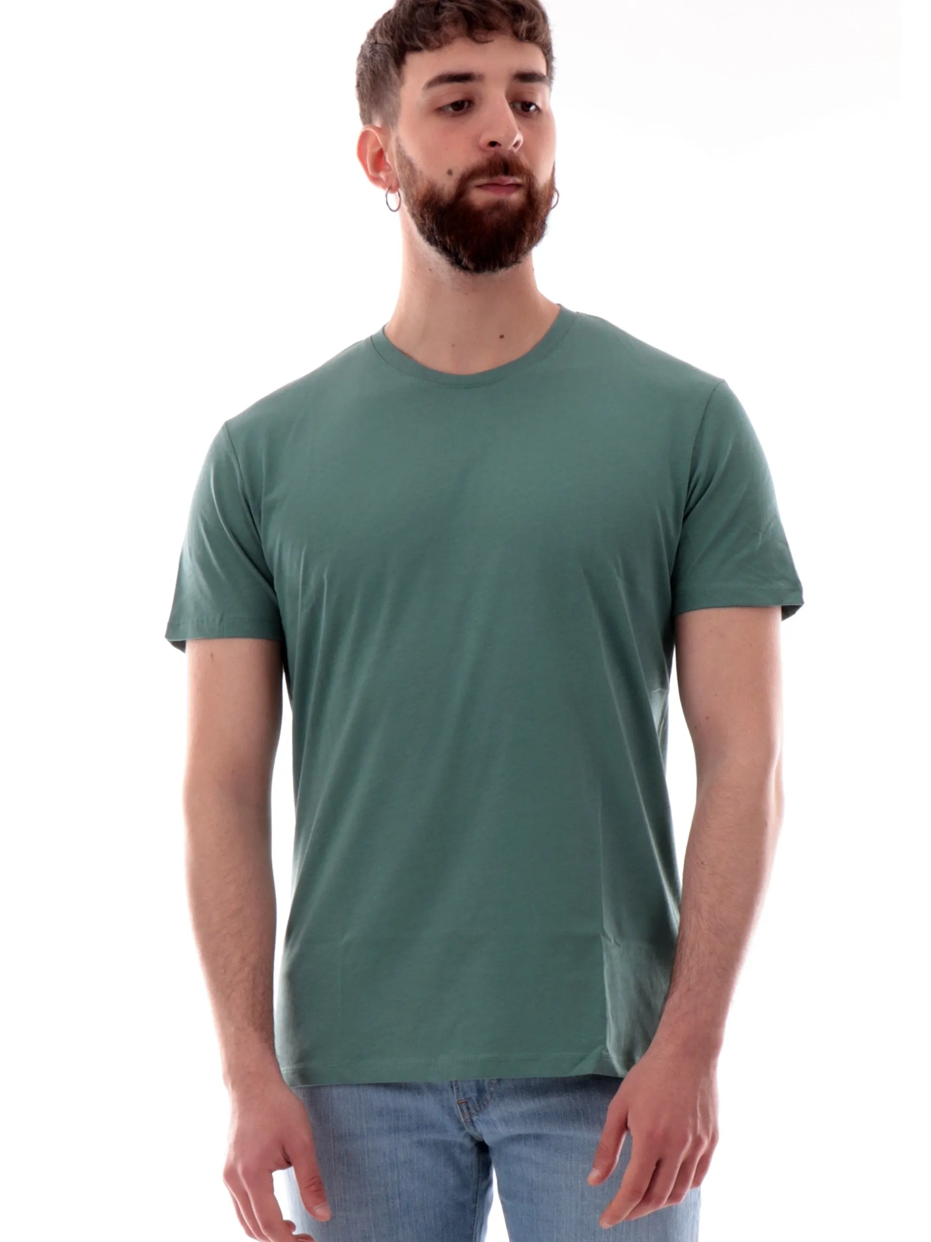 GIANNI LUPO T-Shirt*Maglia verde girocollo da uomo maniche corte GL1078FS25