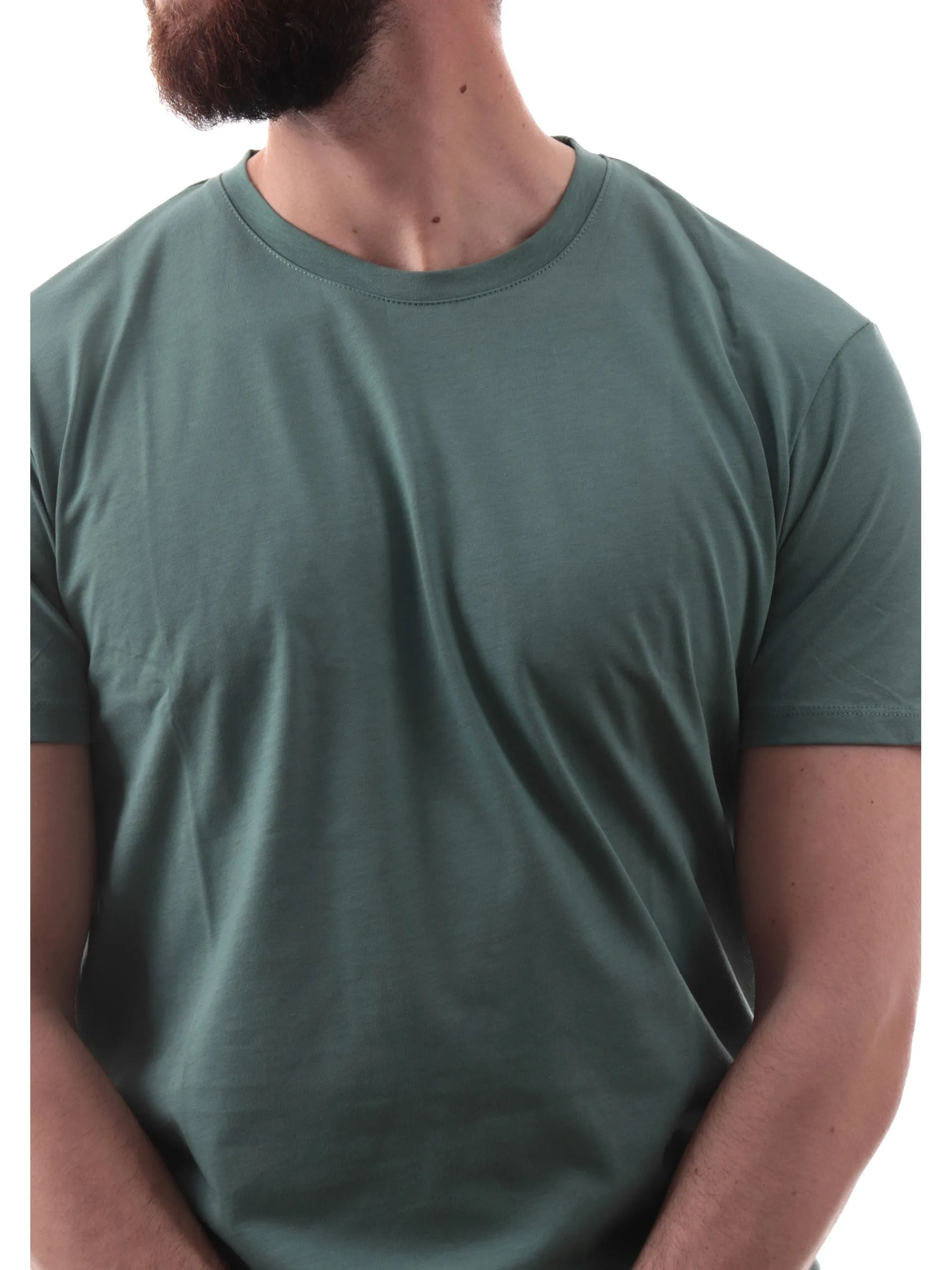 GIANNI LUPO T-Shirt*Maglia verde girocollo da uomo maniche corte GL1078FS25