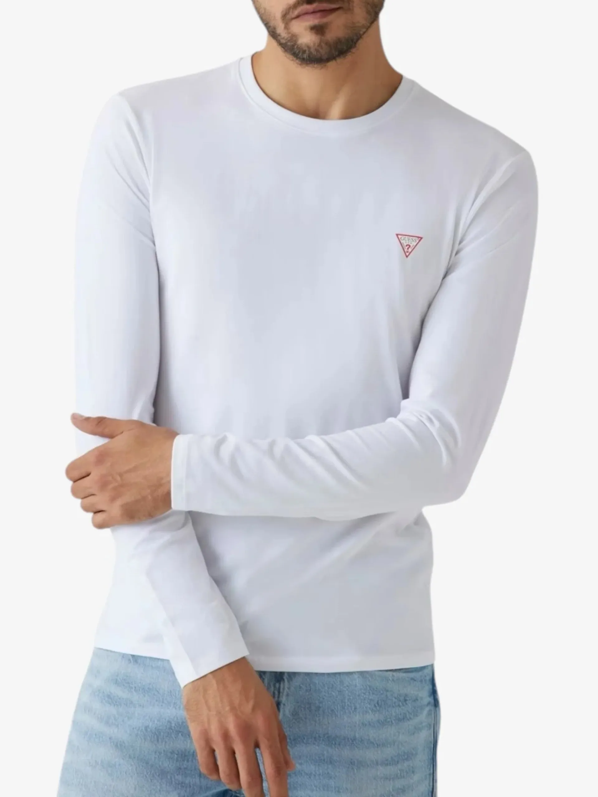 GUESS T-Shirt*Maglia bianca da uomo con logo M2YI28J1314