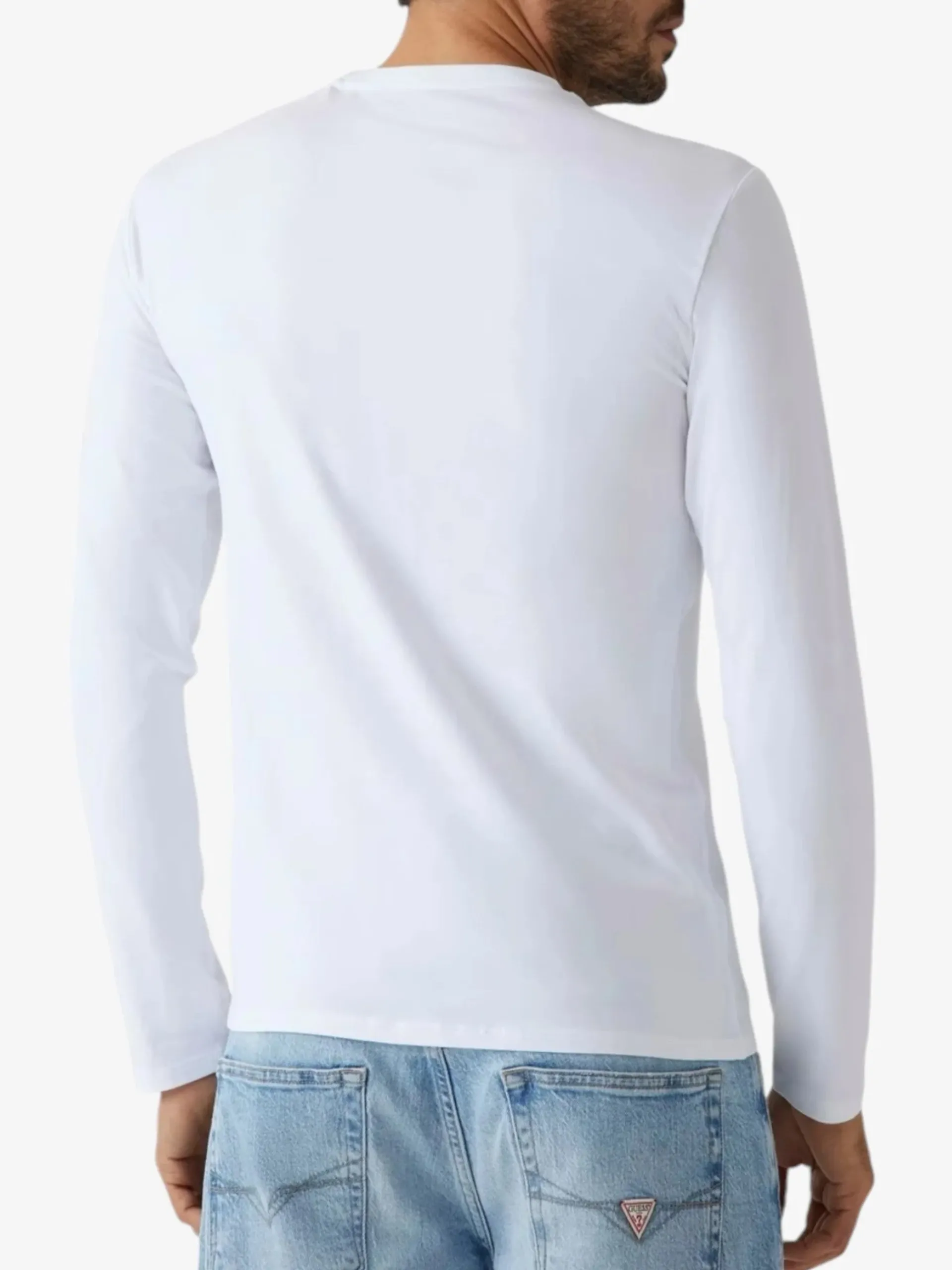 GUESS T-Shirt*Maglia bianca da uomo con logo M2YI28J1314