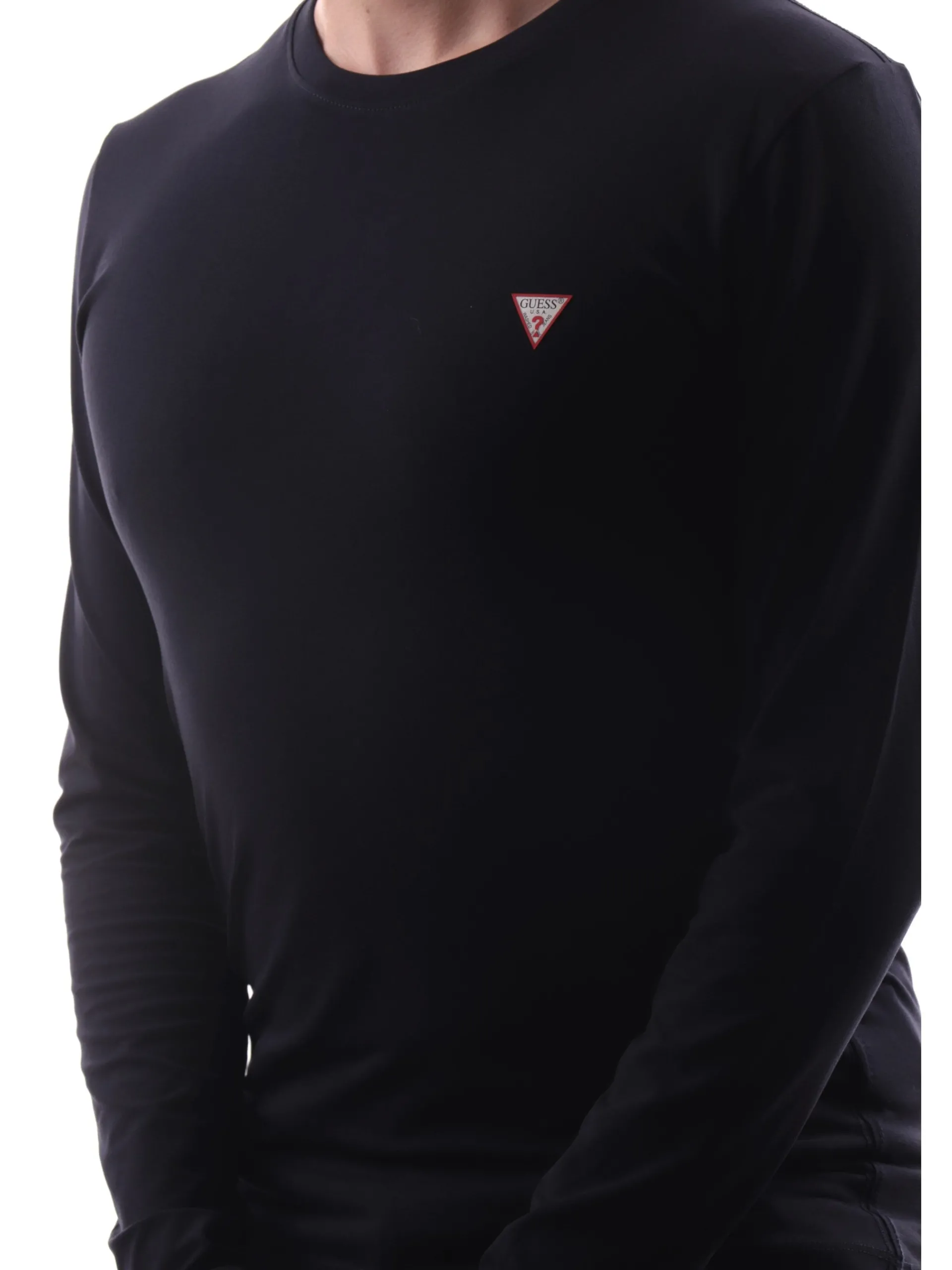 GUESS T-Shirt*Maglia blu da uomo con logo M2YI28J1314