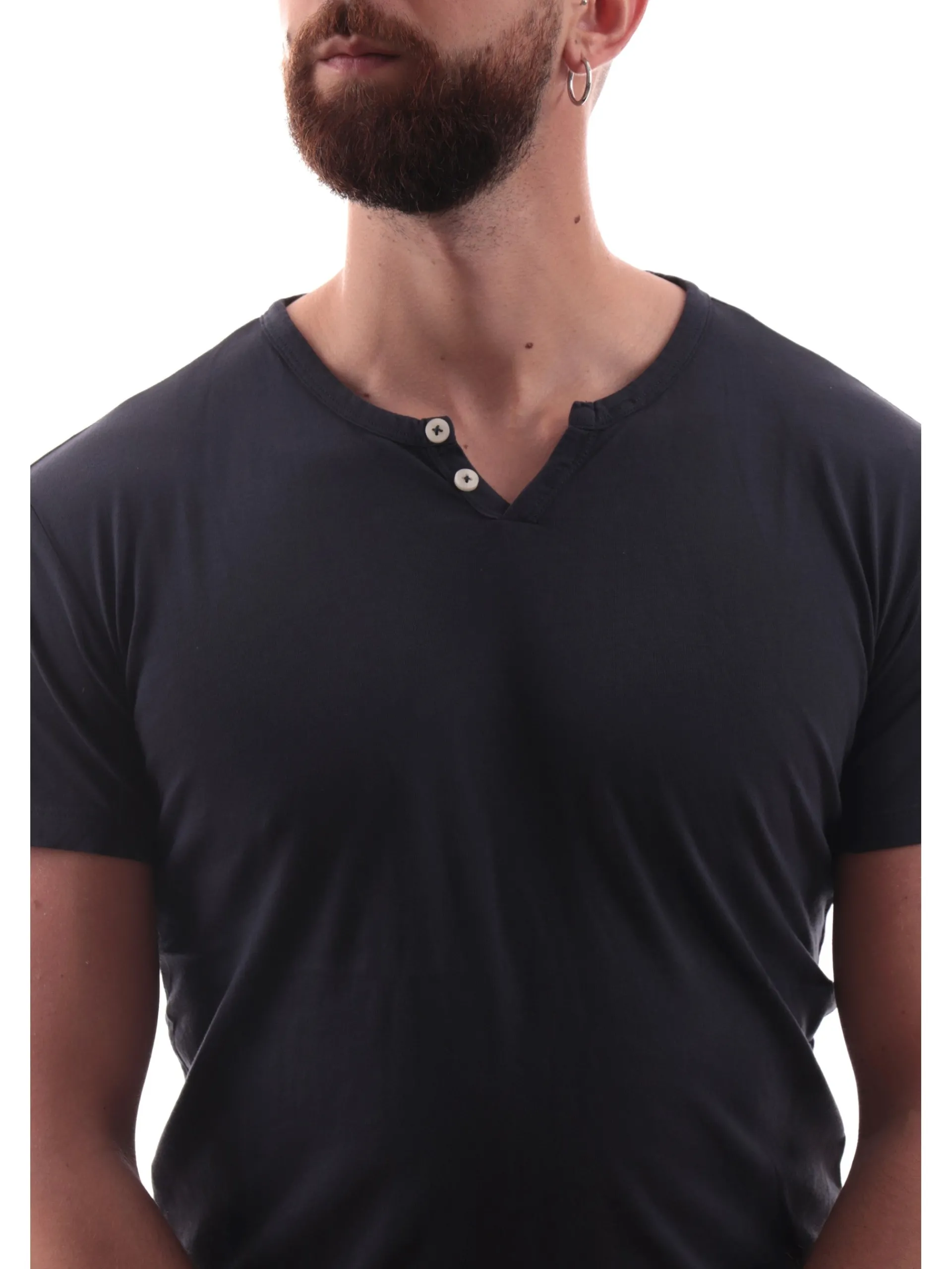 IMPURE T-Shirt*Maglia blu scollo a V da uomo Chester LESTER
